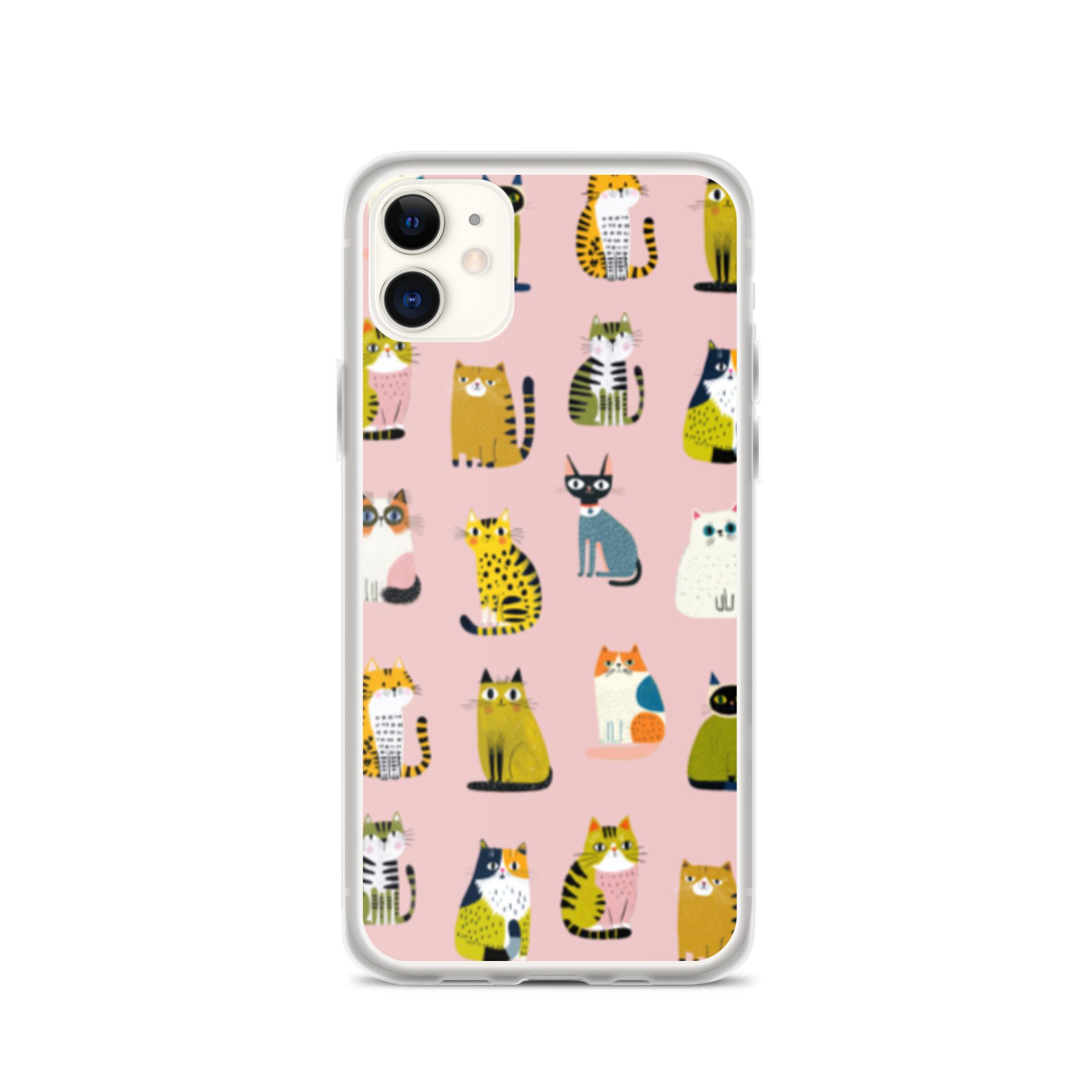 Cute Cats Pattern Clear Case for iPhone® - Image 6