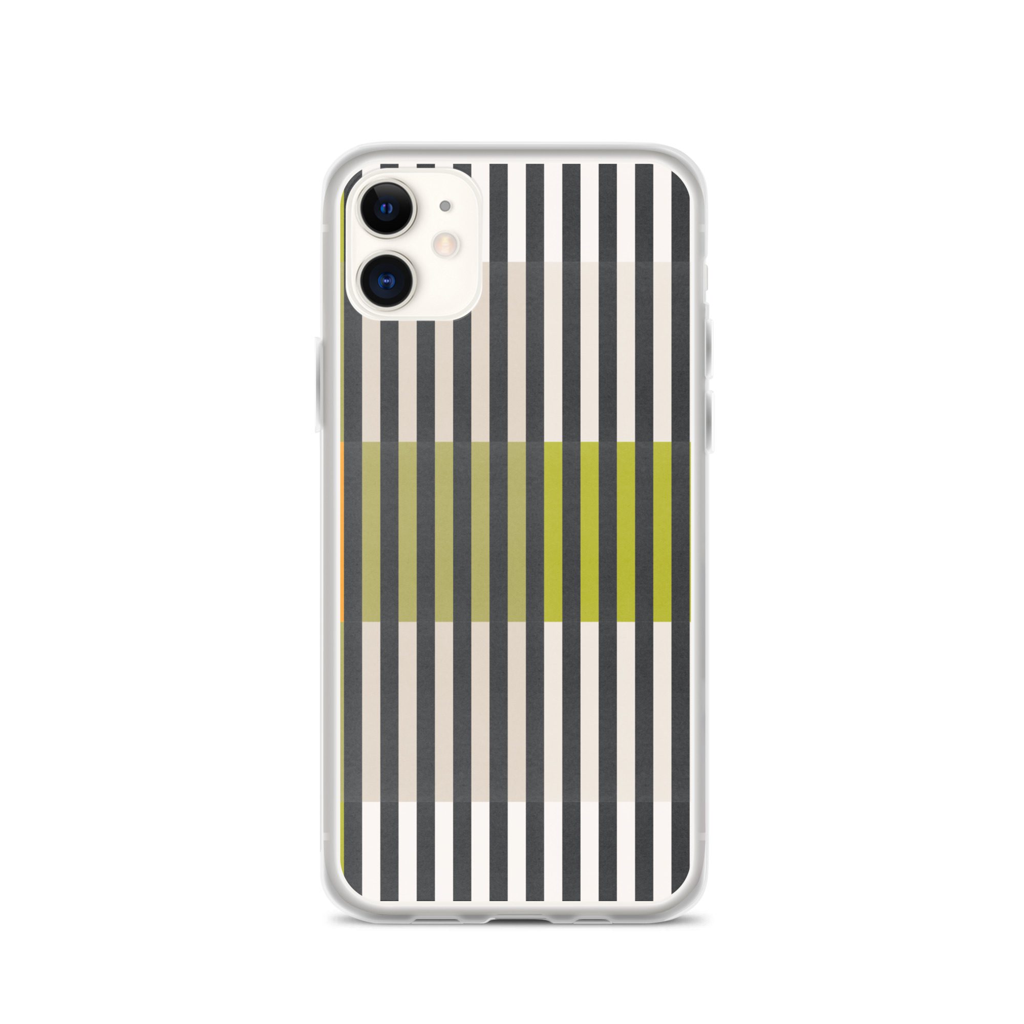 Green Geo lines Clear Case for iPhone® - Image 6