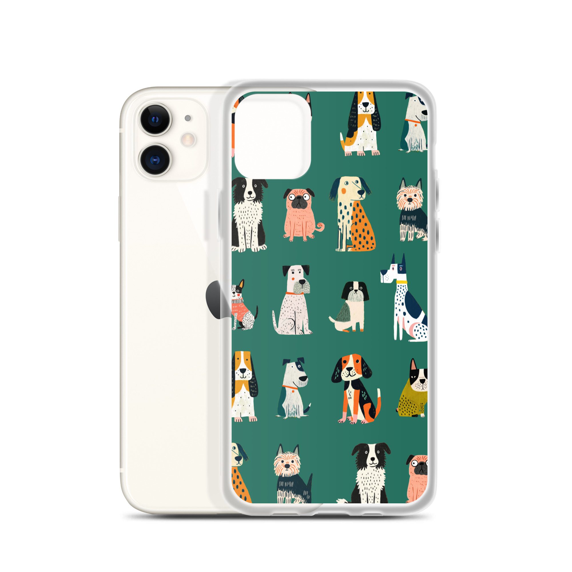 Cute Dogs Pattern Clear Case for iPhone® - Image 7