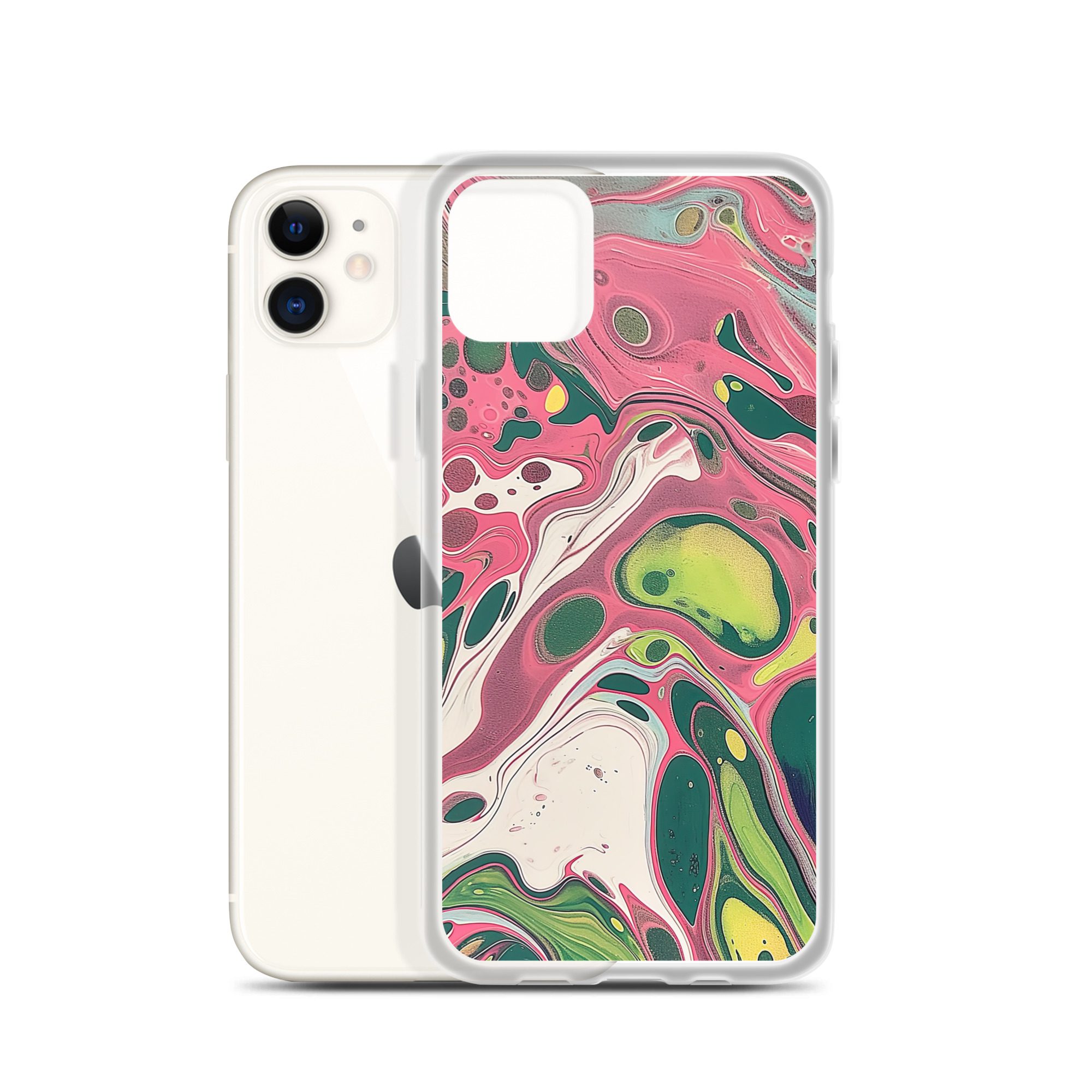 Green Marble Clear Case for iPhone® - Image 7