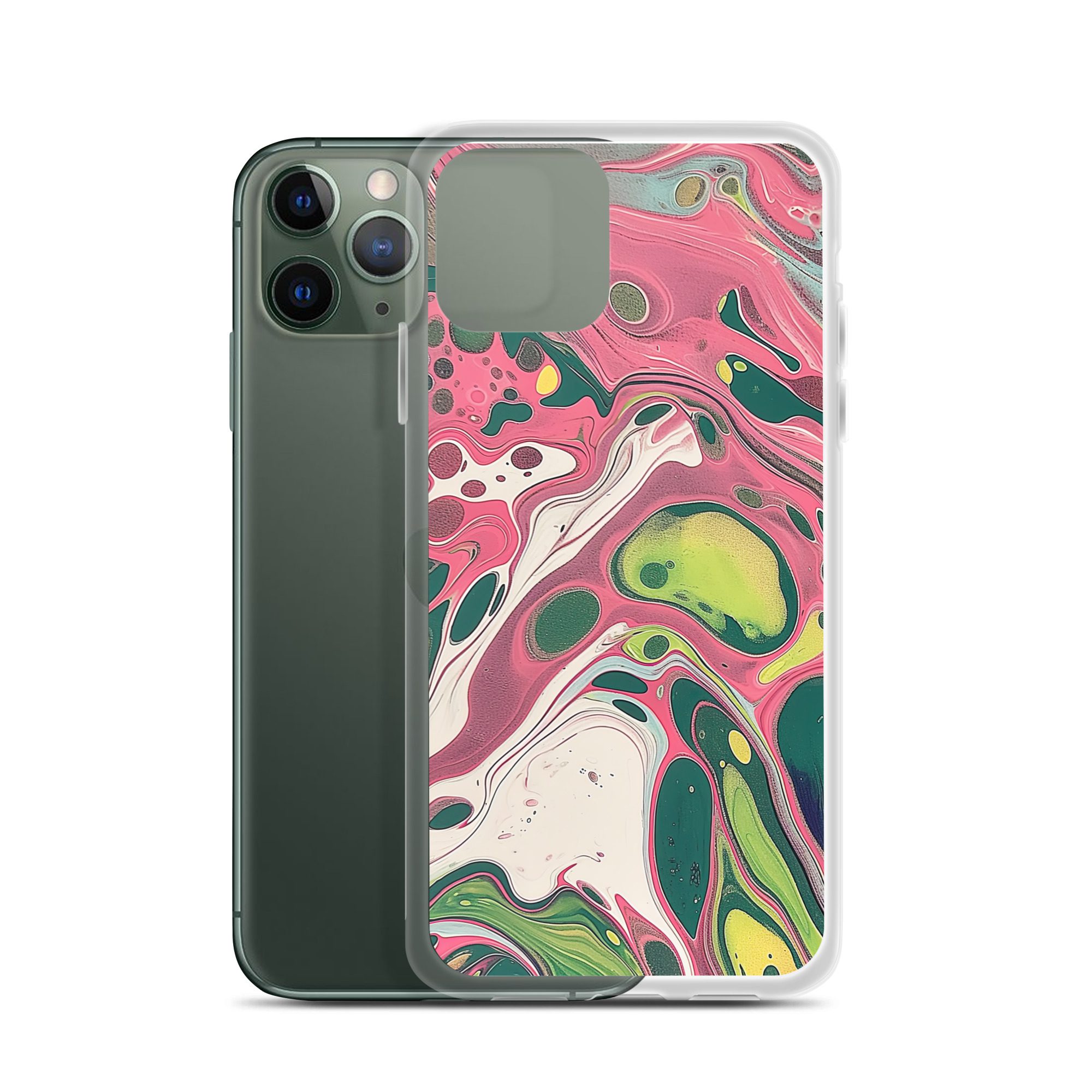 Green Marble Clear Case for iPhone® - Image 5