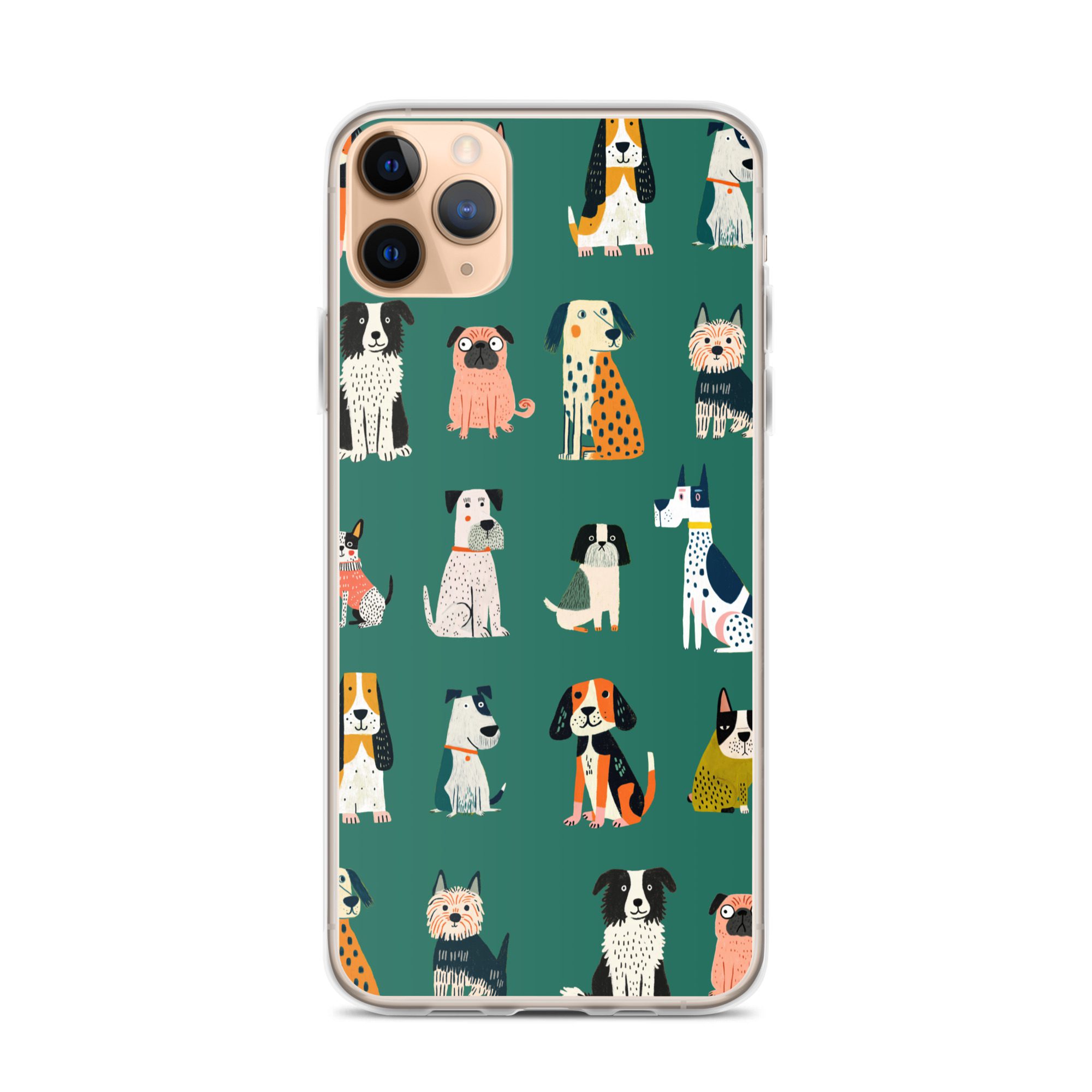 Cute Dogs Pattern Clear Case for iPhone® - Image 2