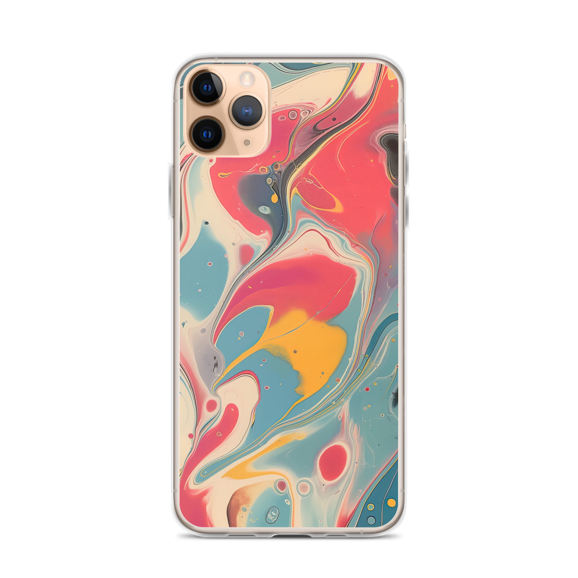 Red Marble Clear Case for iPhone® - Image 2