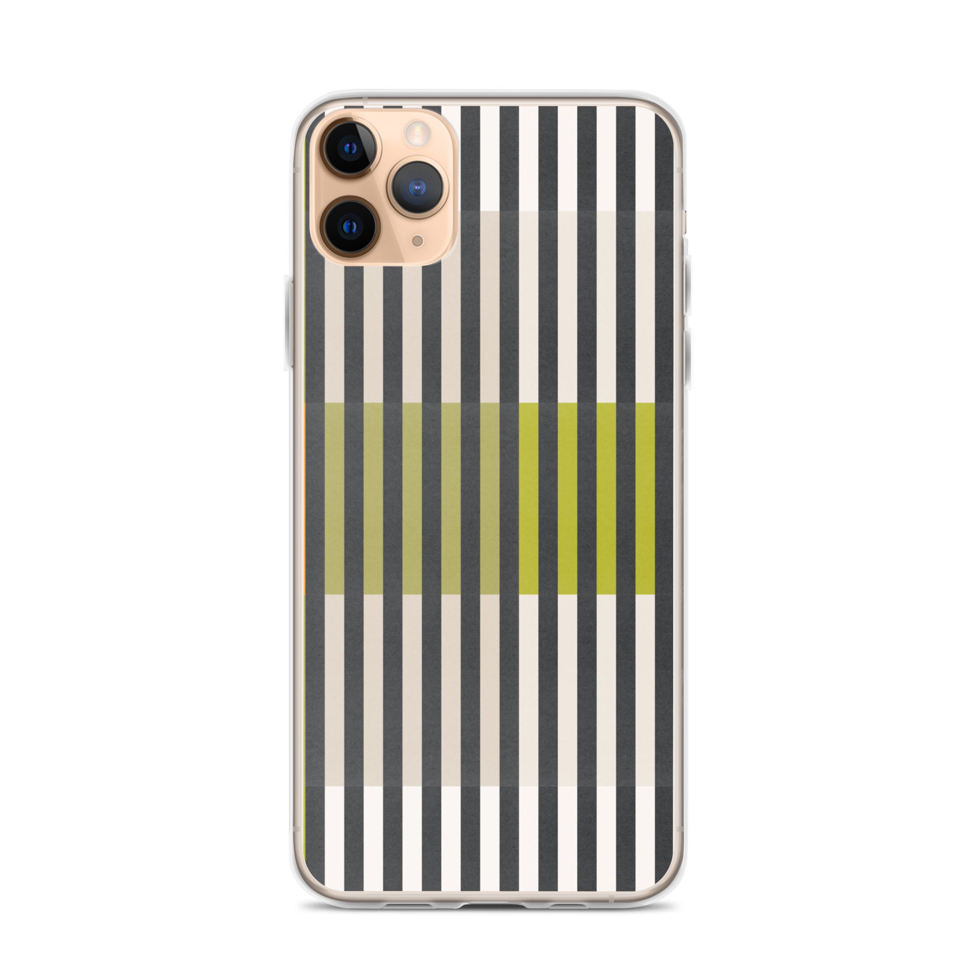 Green Geo lines Clear Case for iPhone® - Image 2