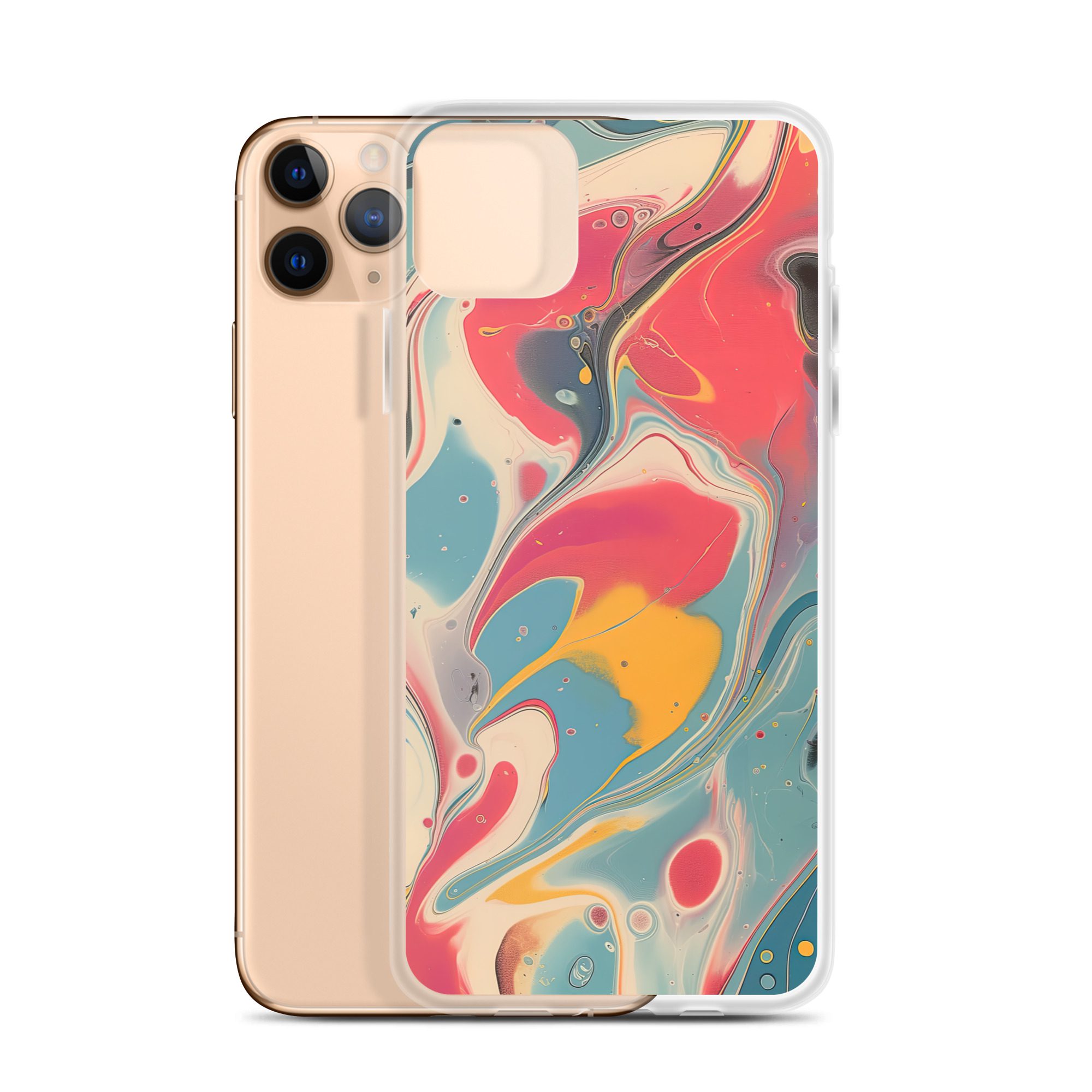 Red Marble Clear Case for iPhone® - Image 3