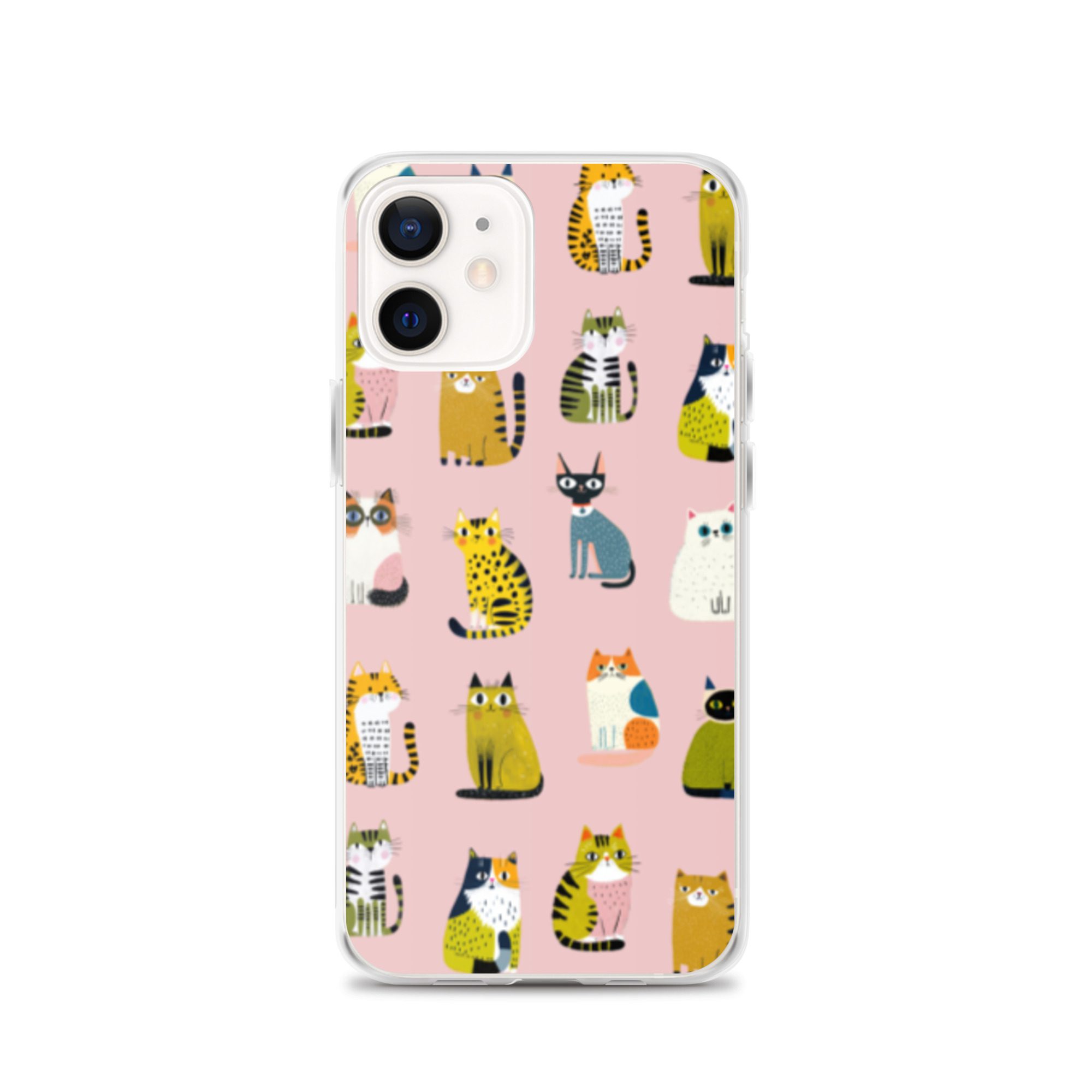 Cute Cats Pattern Clear Case for iPhone® - Image 14