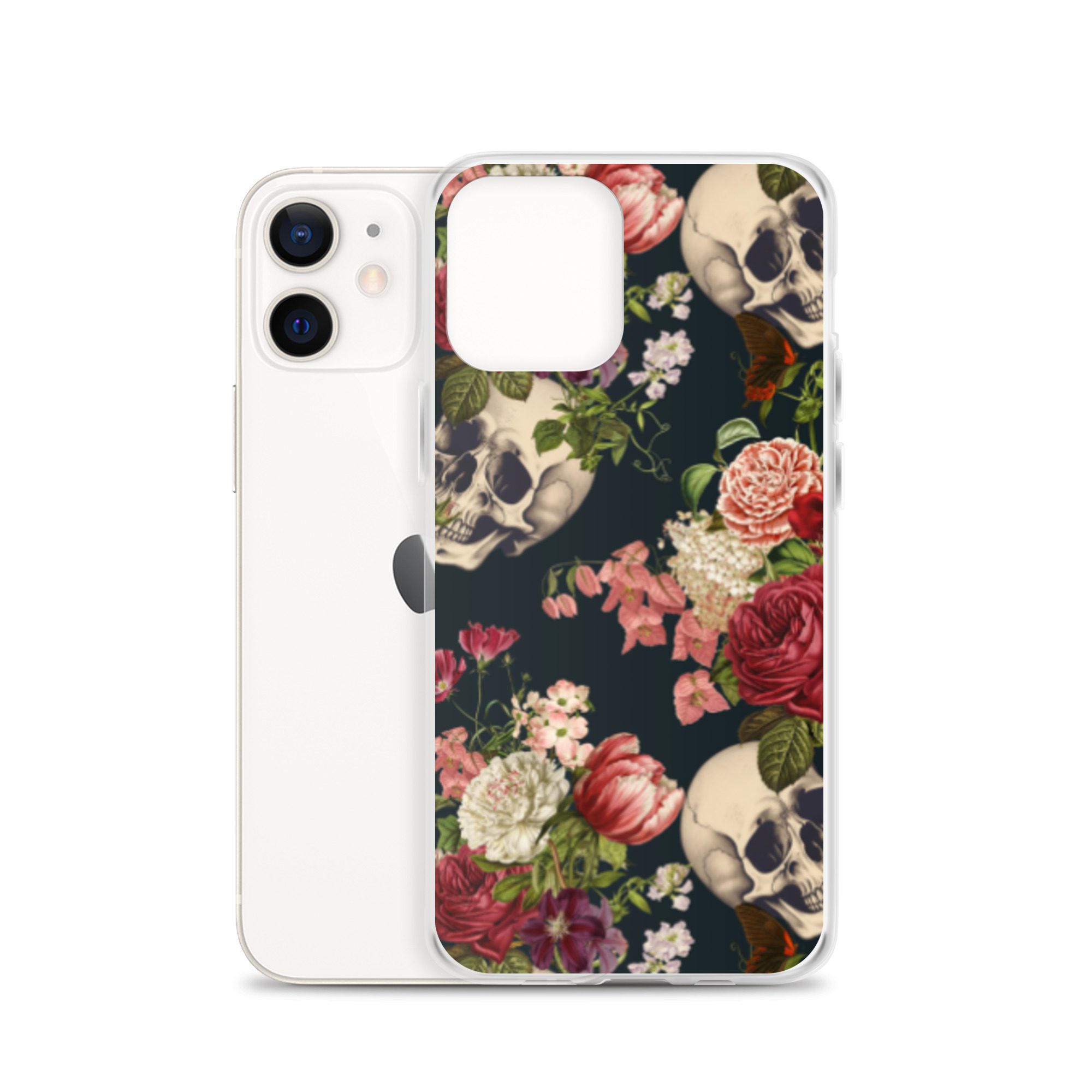 Floral Skulls Clear Case for iPhone® - Image 15