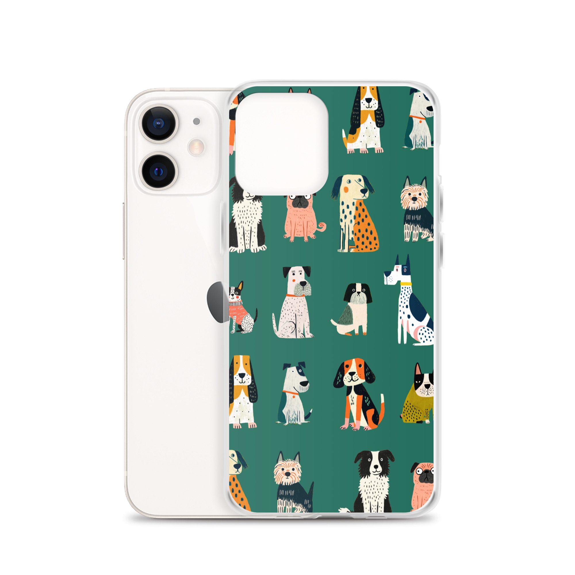 Cute Dogs Pattern Clear Case for iPhone® - Image 15
