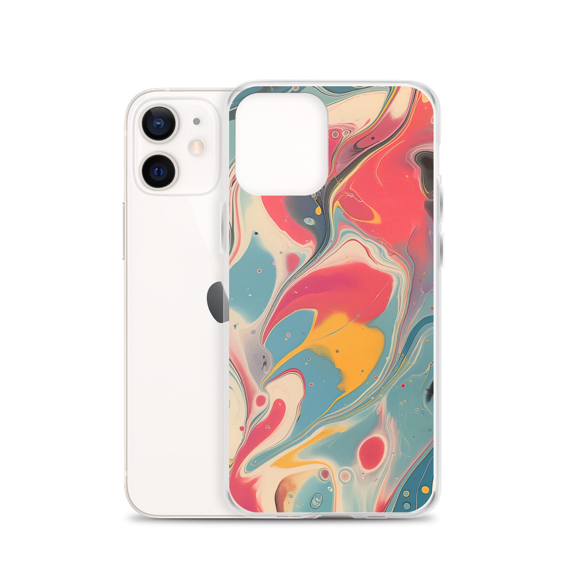 Red Marble Clear Case for iPhone® - Image 15