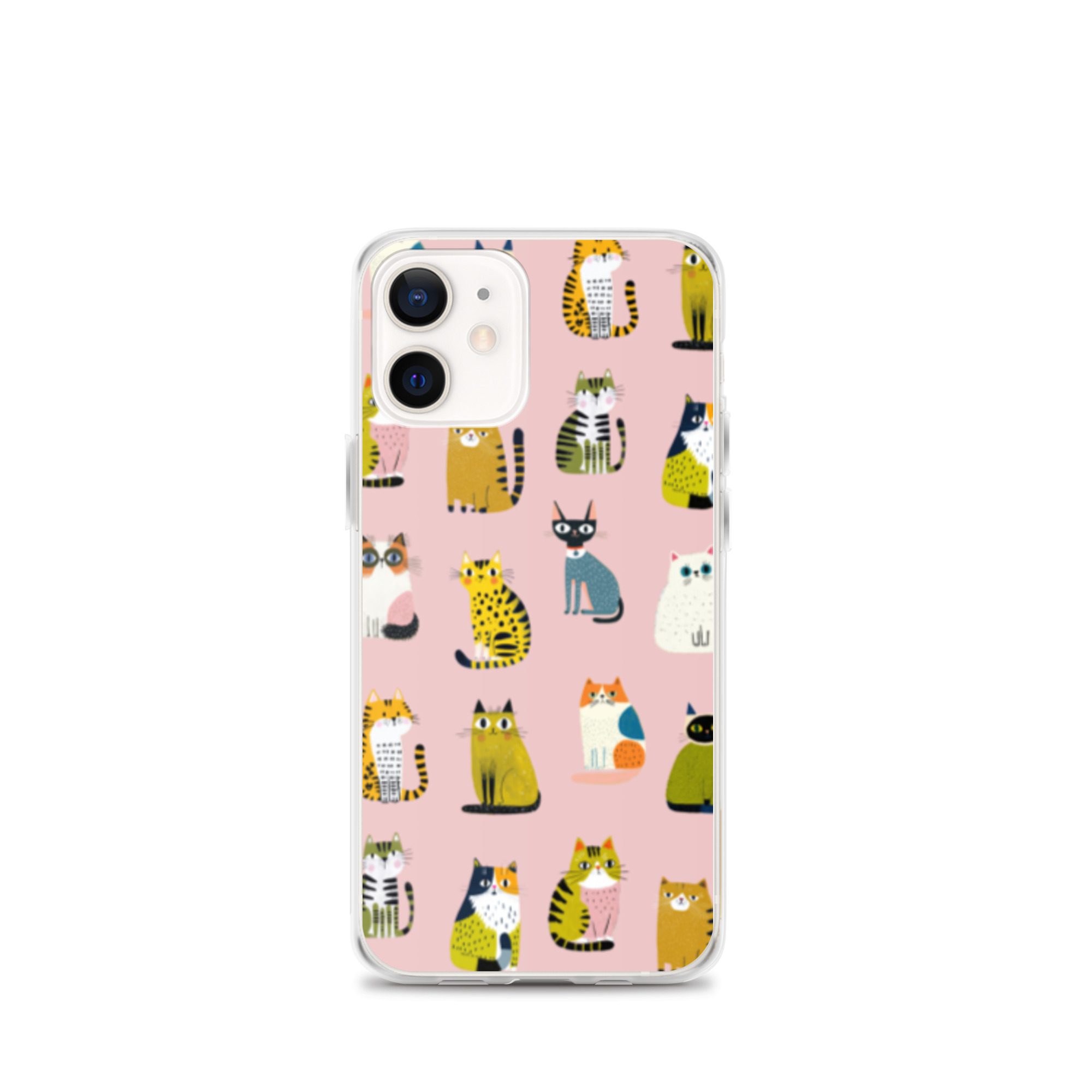 Cute Cats Pattern Clear Case for iPhone® - Image 8