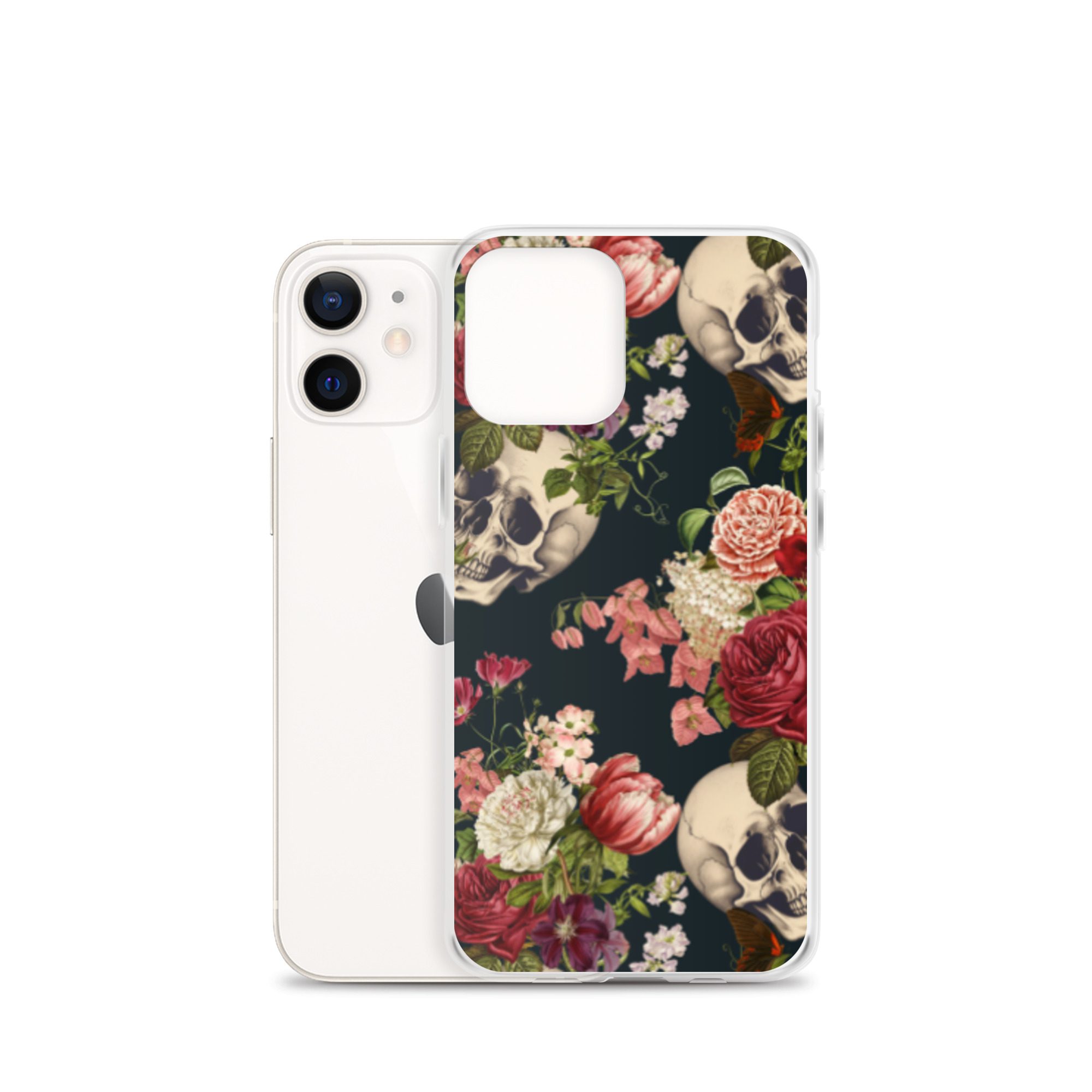 Floral Skulls Clear Case for iPhone® - Image 9