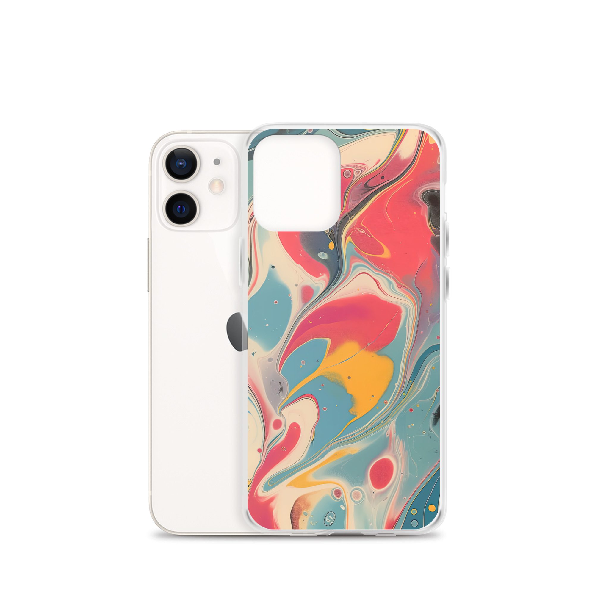 Red Marble Clear Case for iPhone® - Image 9