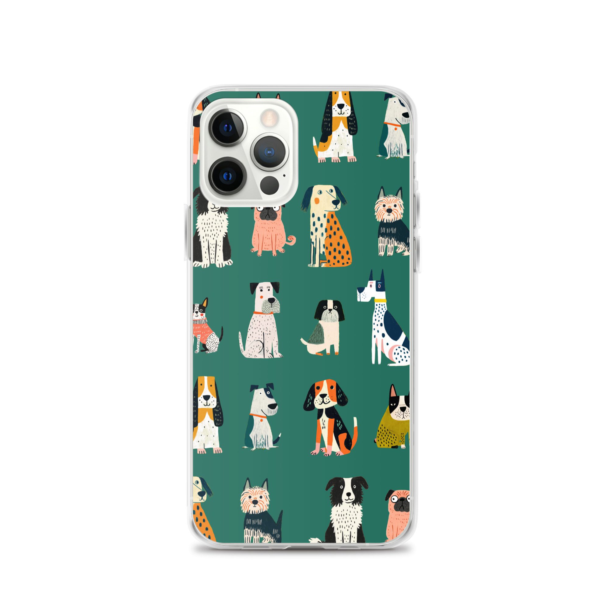 Cute Dogs Pattern Clear Case for iPhone® - Image 12