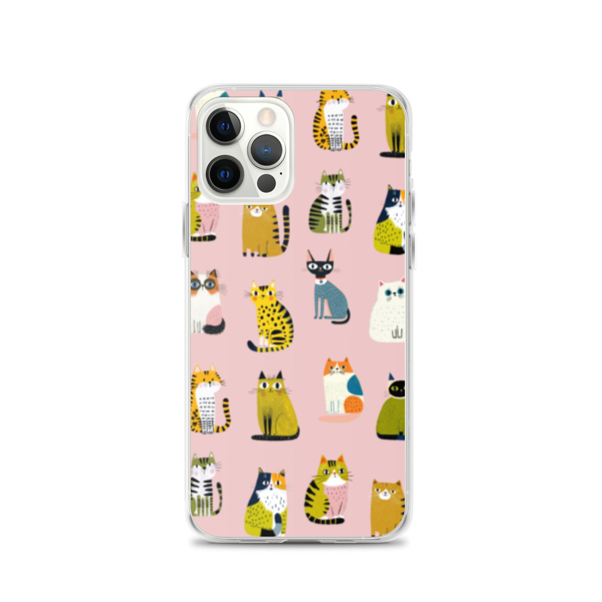 Cute Cats Pattern Clear Case for iPhone® - Image 12