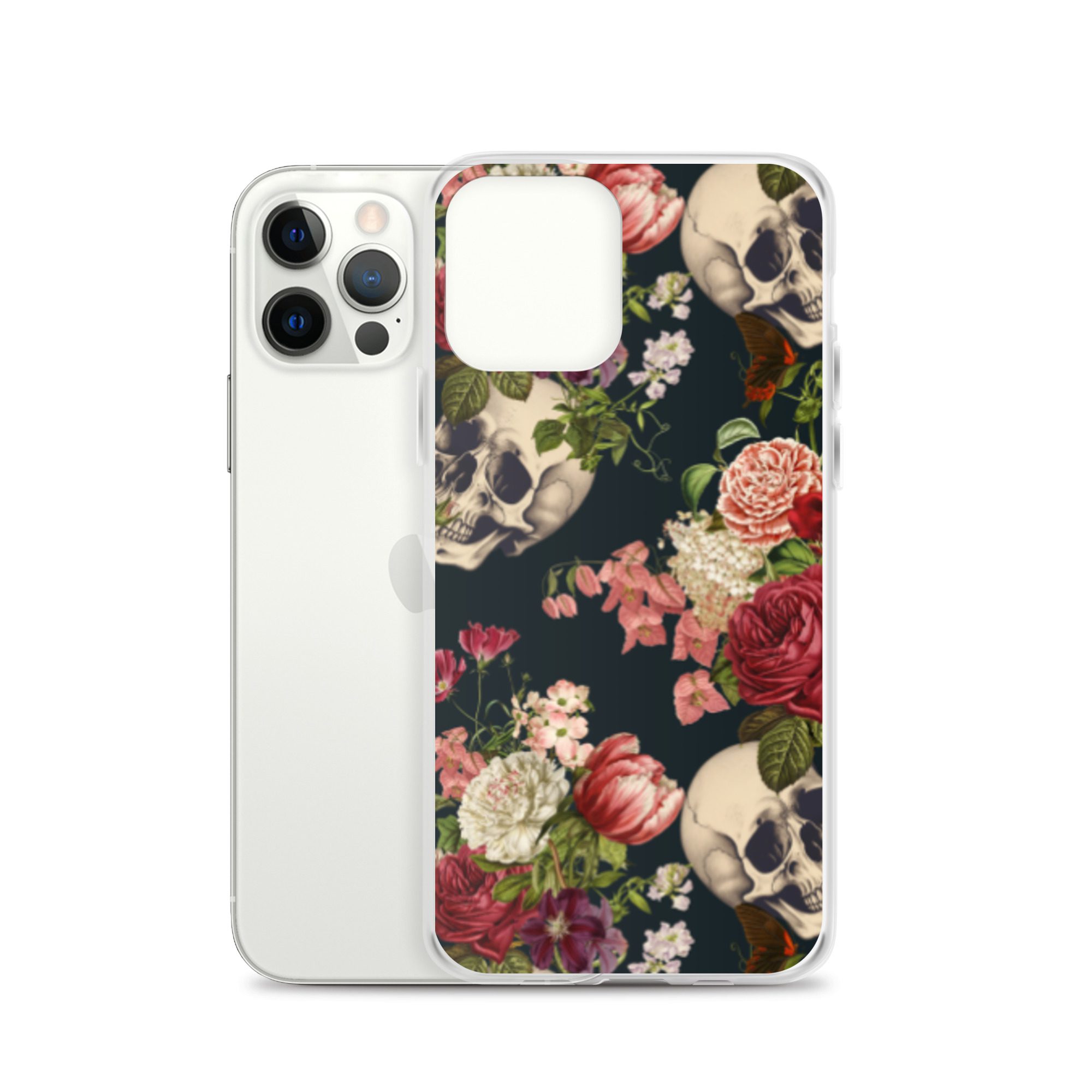 Floral Skulls Clear Case for iPhone® - Image 13