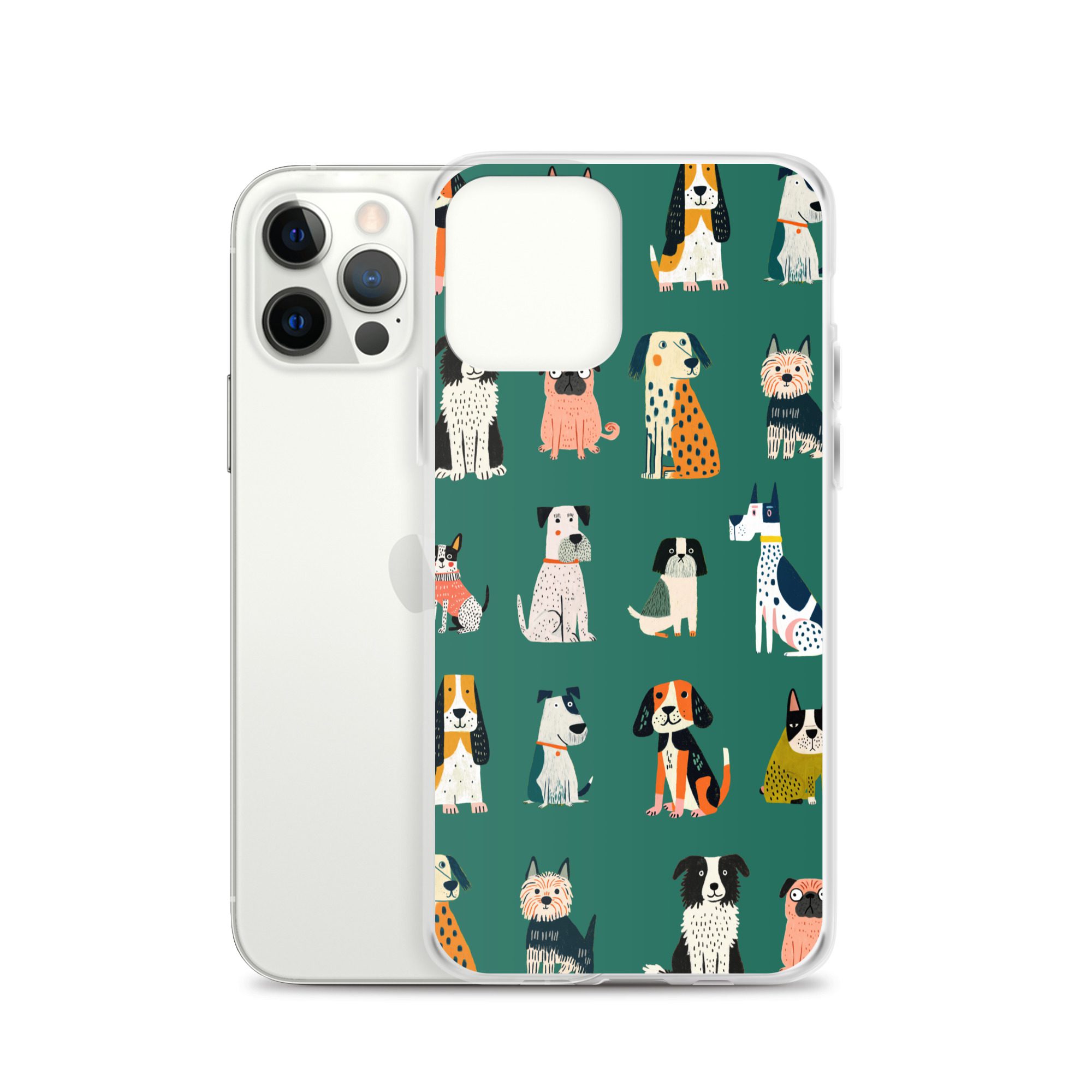 Cute Dogs Pattern Clear Case for iPhone® - Image 13