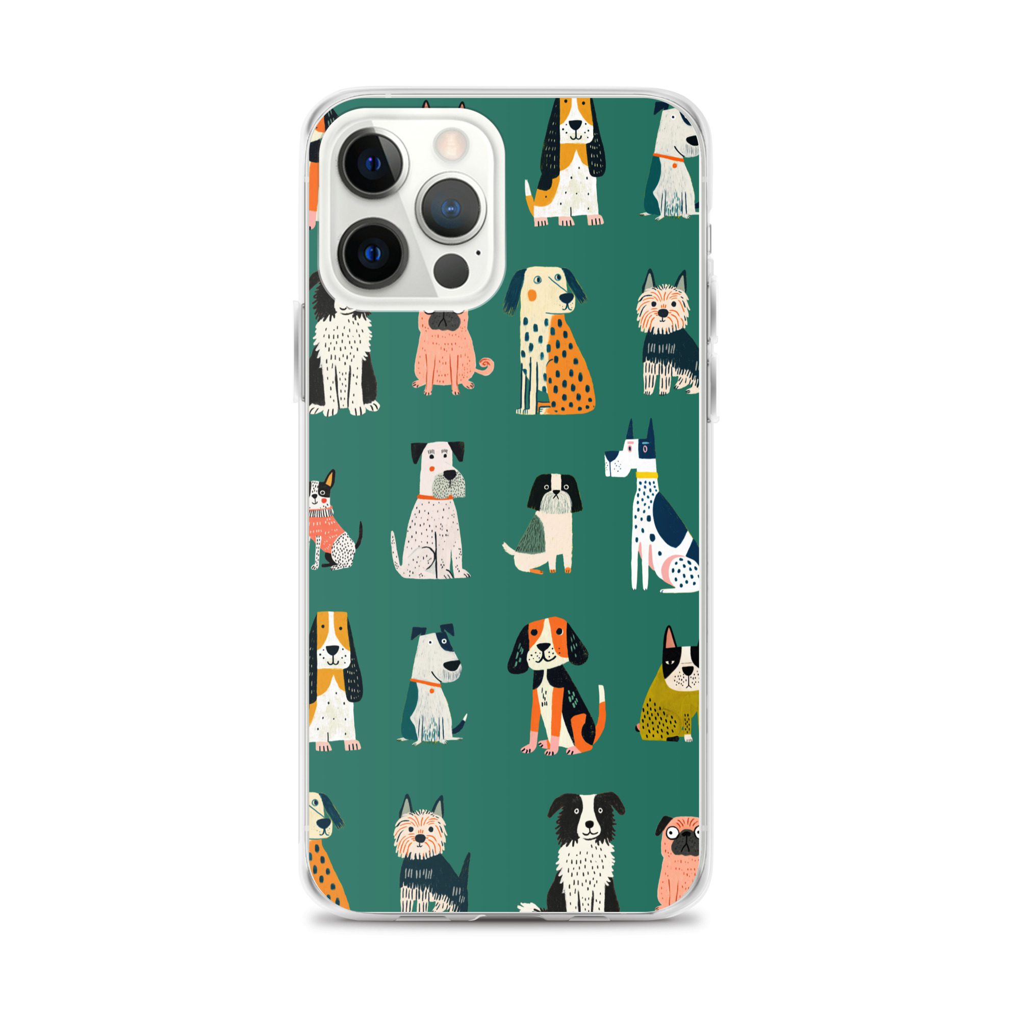 Cute Dogs Pattern Clear Case for iPhone® - Image 10