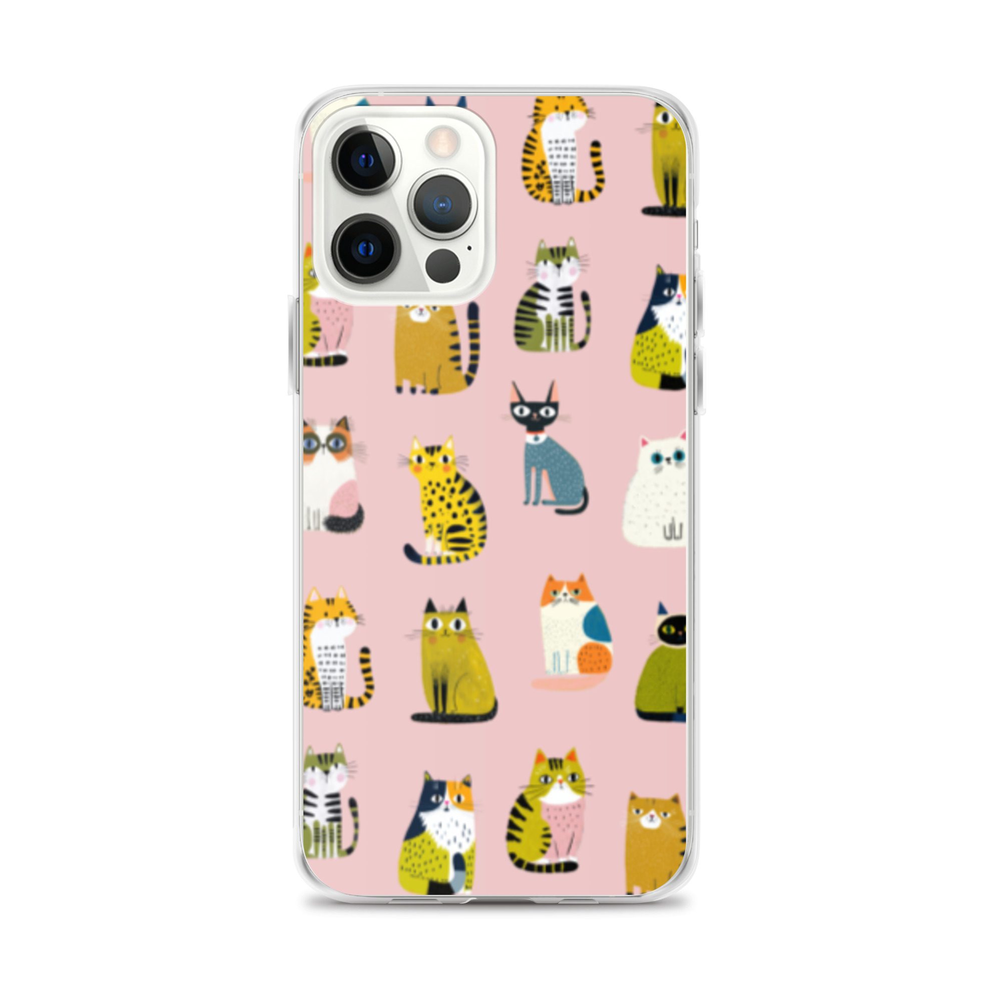 Cute Cats Pattern Clear Case for iPhone® - Image 10
