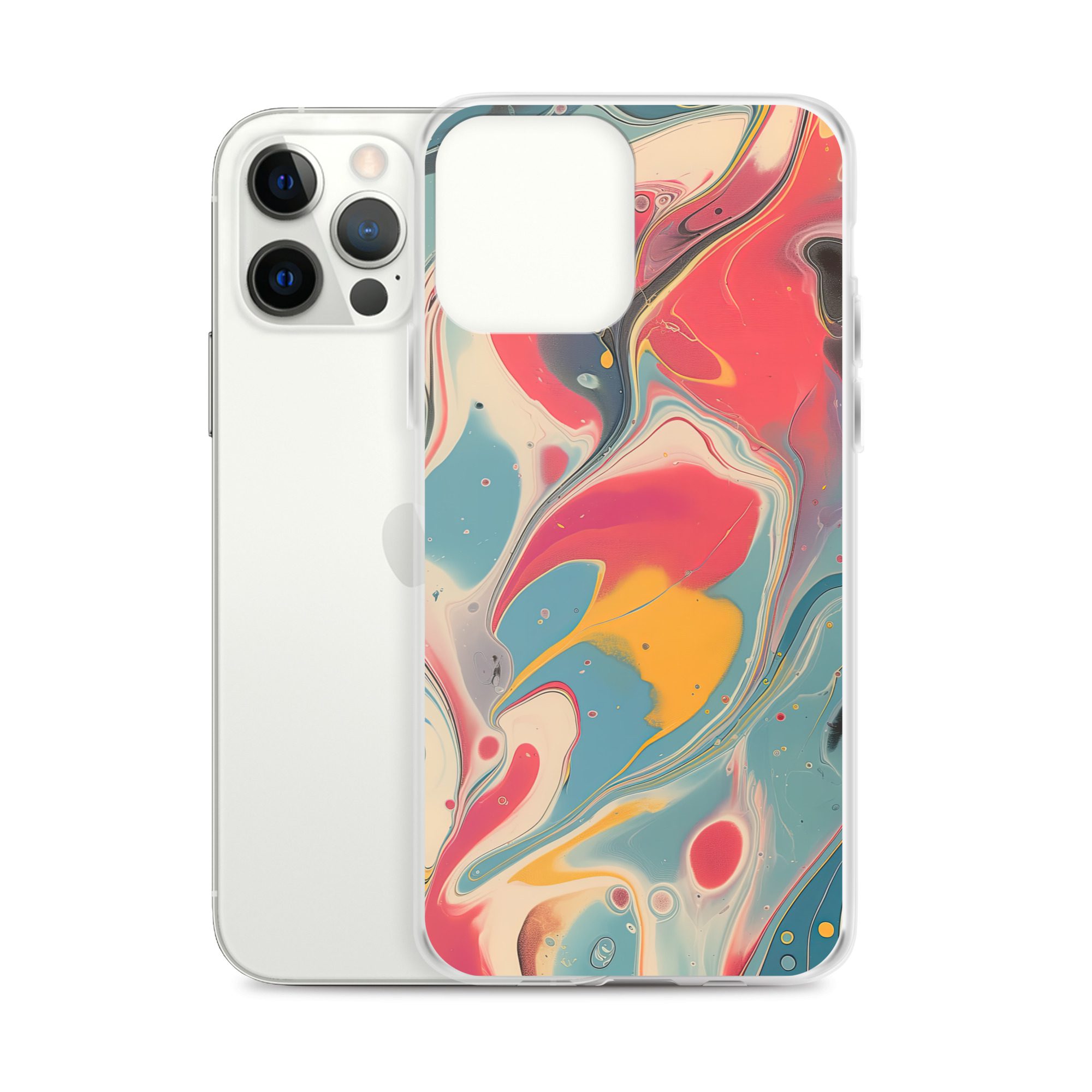 Red Marble Clear Case for iPhone® - Image 11