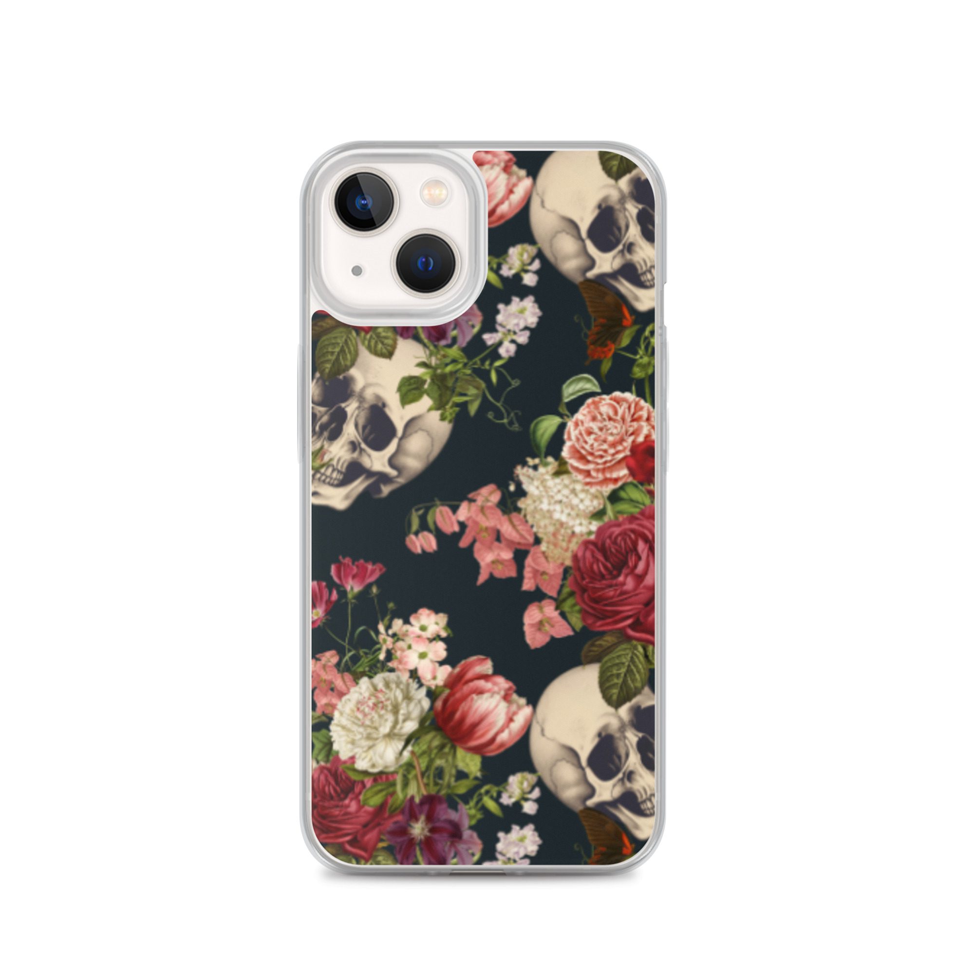 Floral Skulls Clear Case for iPhone® - Image 22