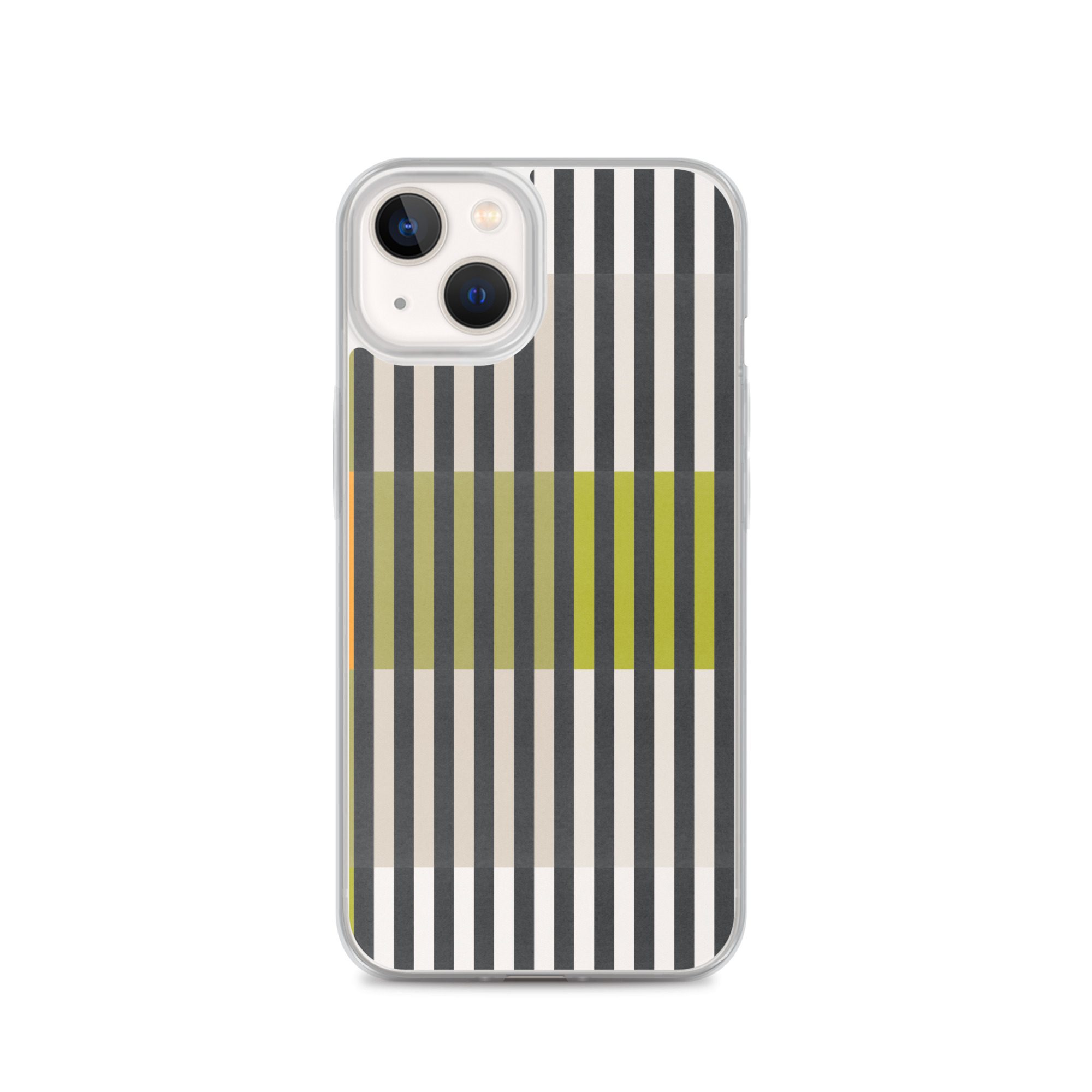 Green Geo lines Clear Case for iPhone® - Image 22