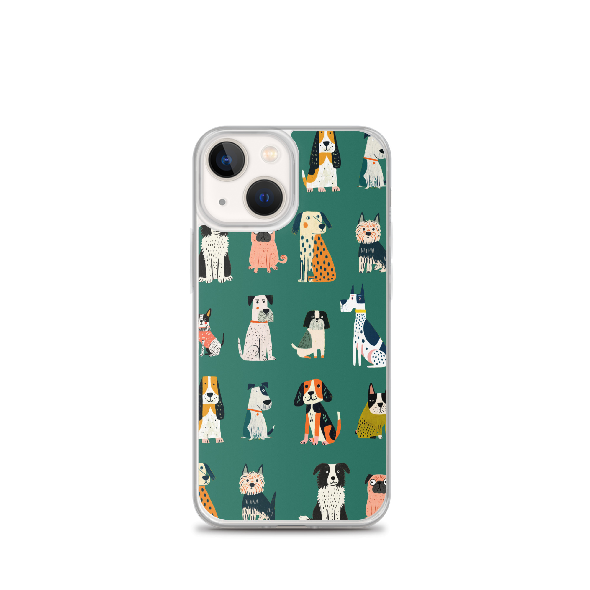 Cute Dogs Pattern Clear Case for iPhone® - Image 16