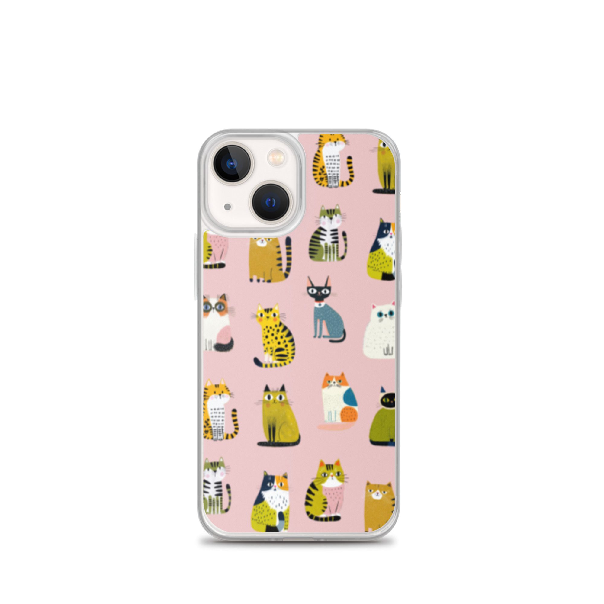 Cute Cats Pattern Clear Case for iPhone® - Image 16