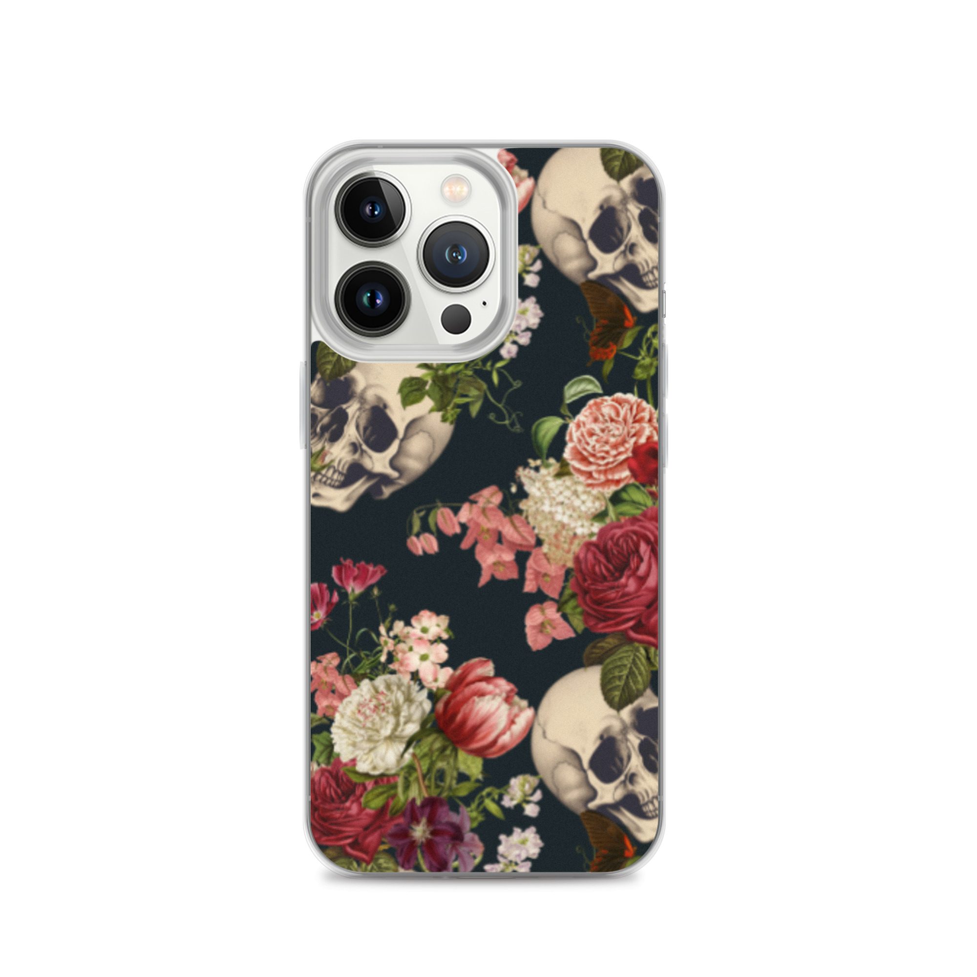 Floral Skulls Clear Case for iPhone® - Image 20
