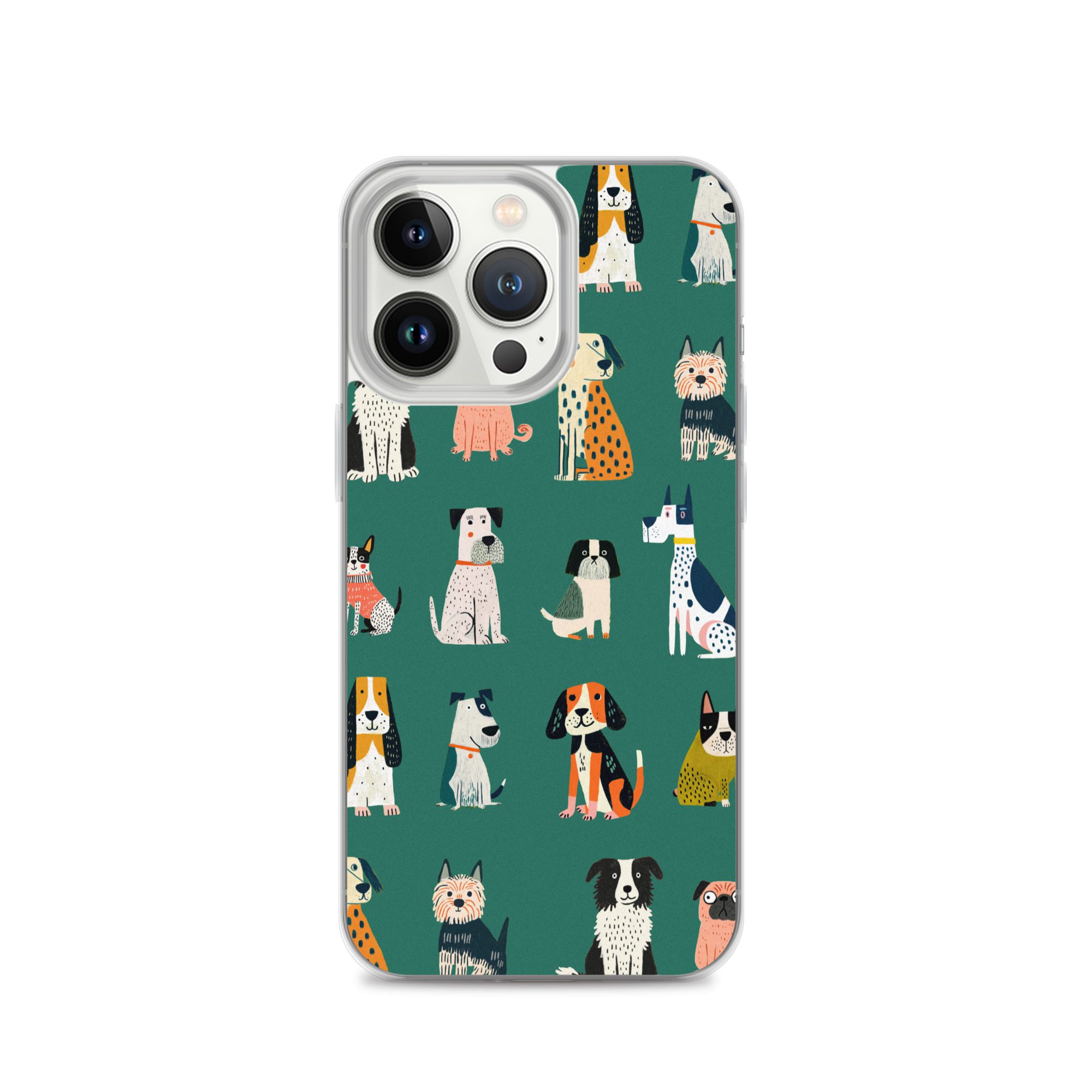 Cute Dogs Pattern Clear Case for iPhone® - Image 20