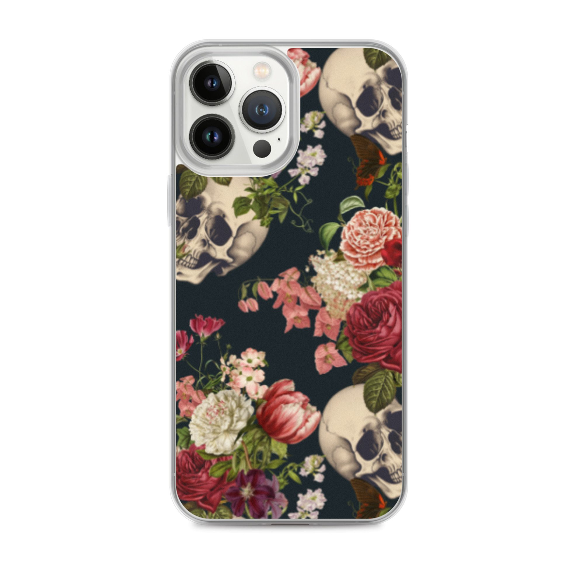 Floral Skulls Clear Case for iPhone® - Image 18