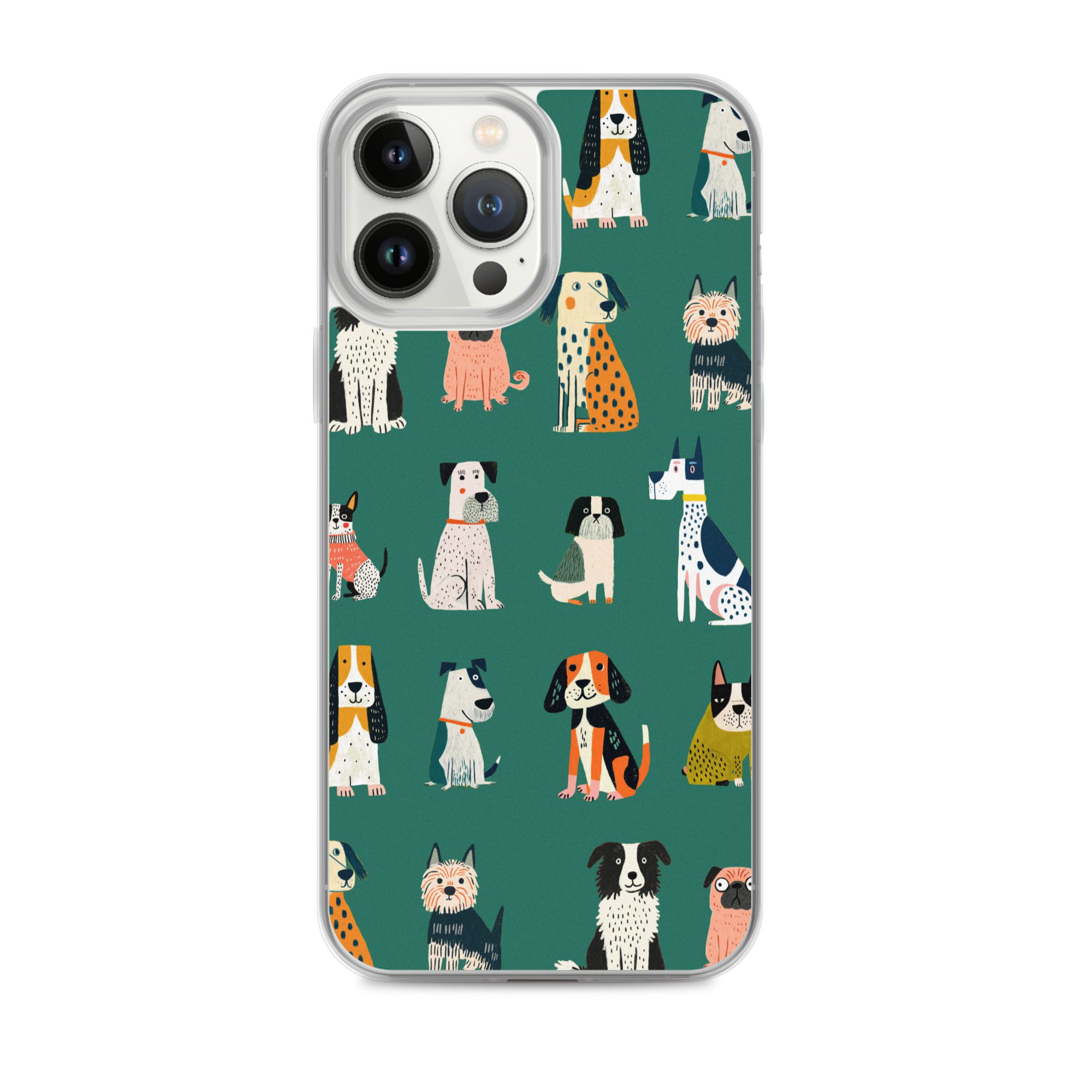 Cute Dogs Pattern Clear Case for iPhone® - Image 18