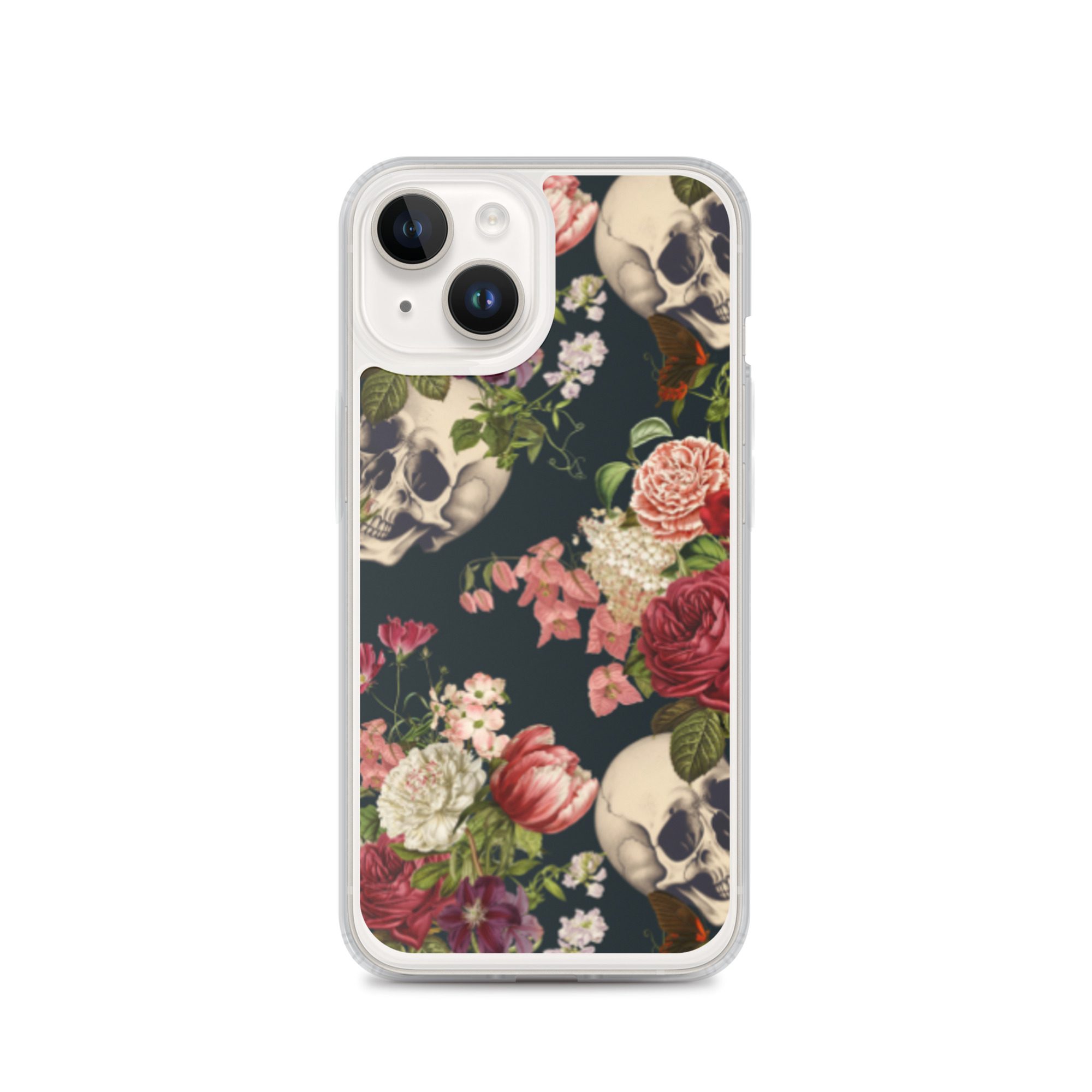 Floral Skulls Clear Case for iPhone® - Image 30