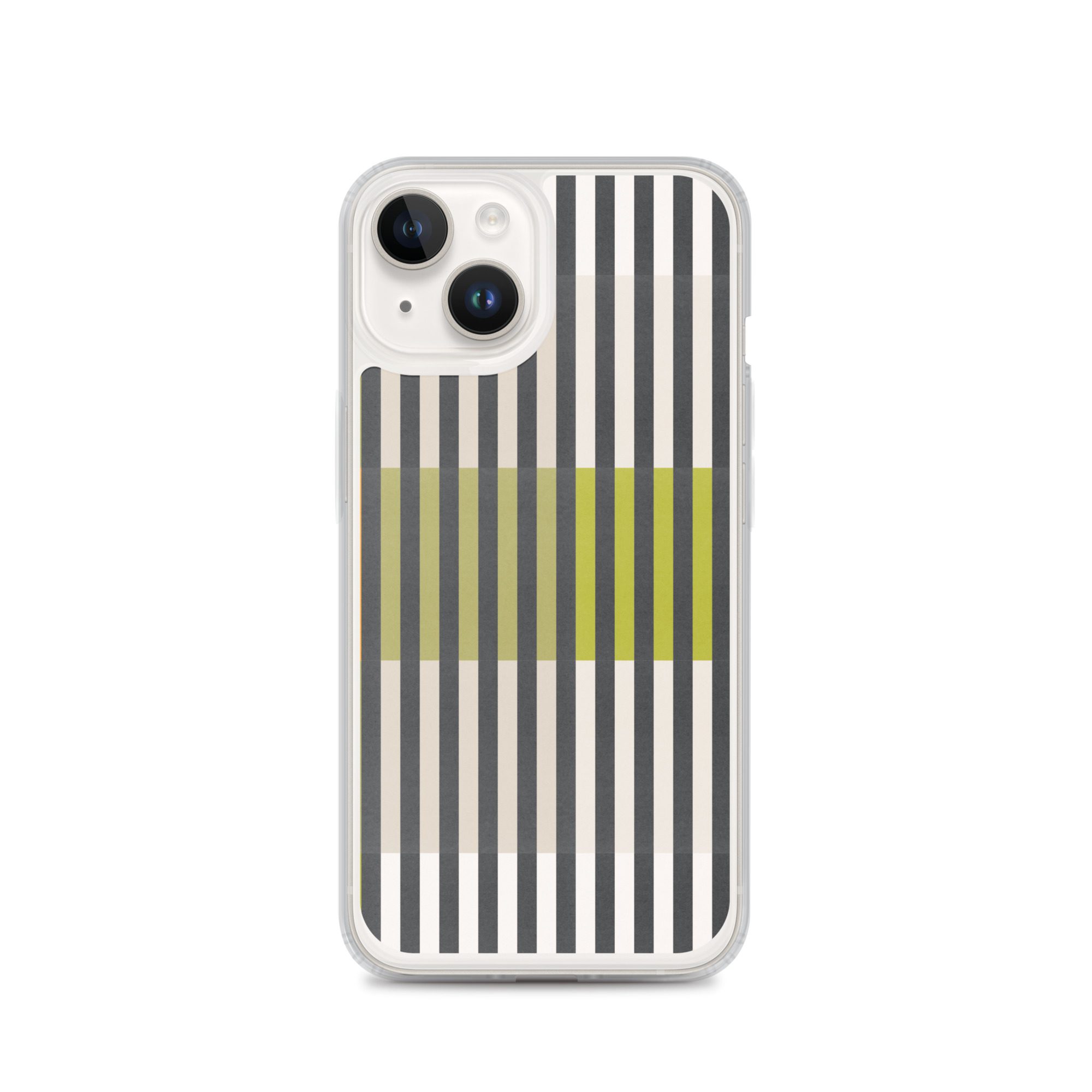 Green Geo lines Clear Case for iPhone® - Image 30