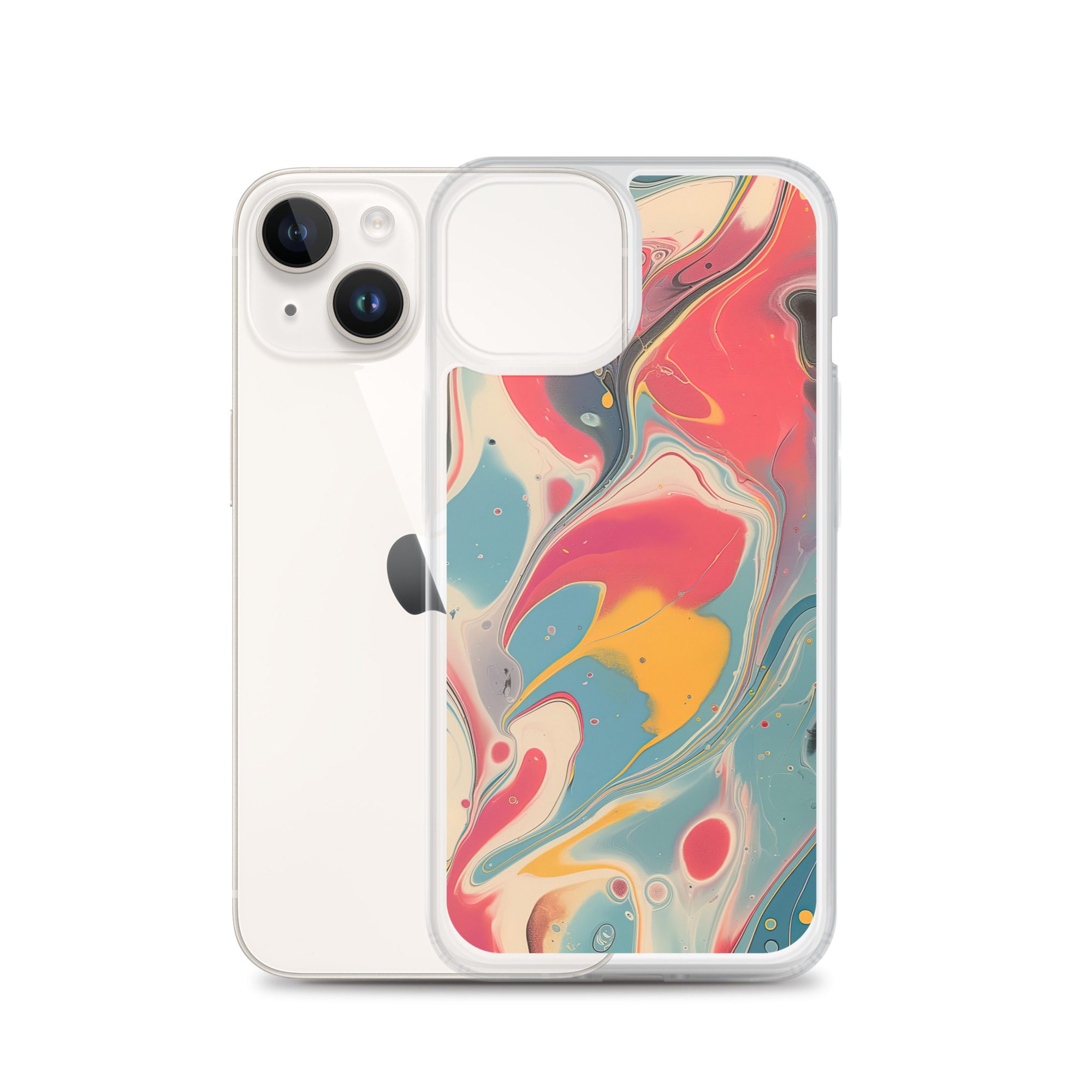 Red Marble Clear Case for iPhone® - Image 31