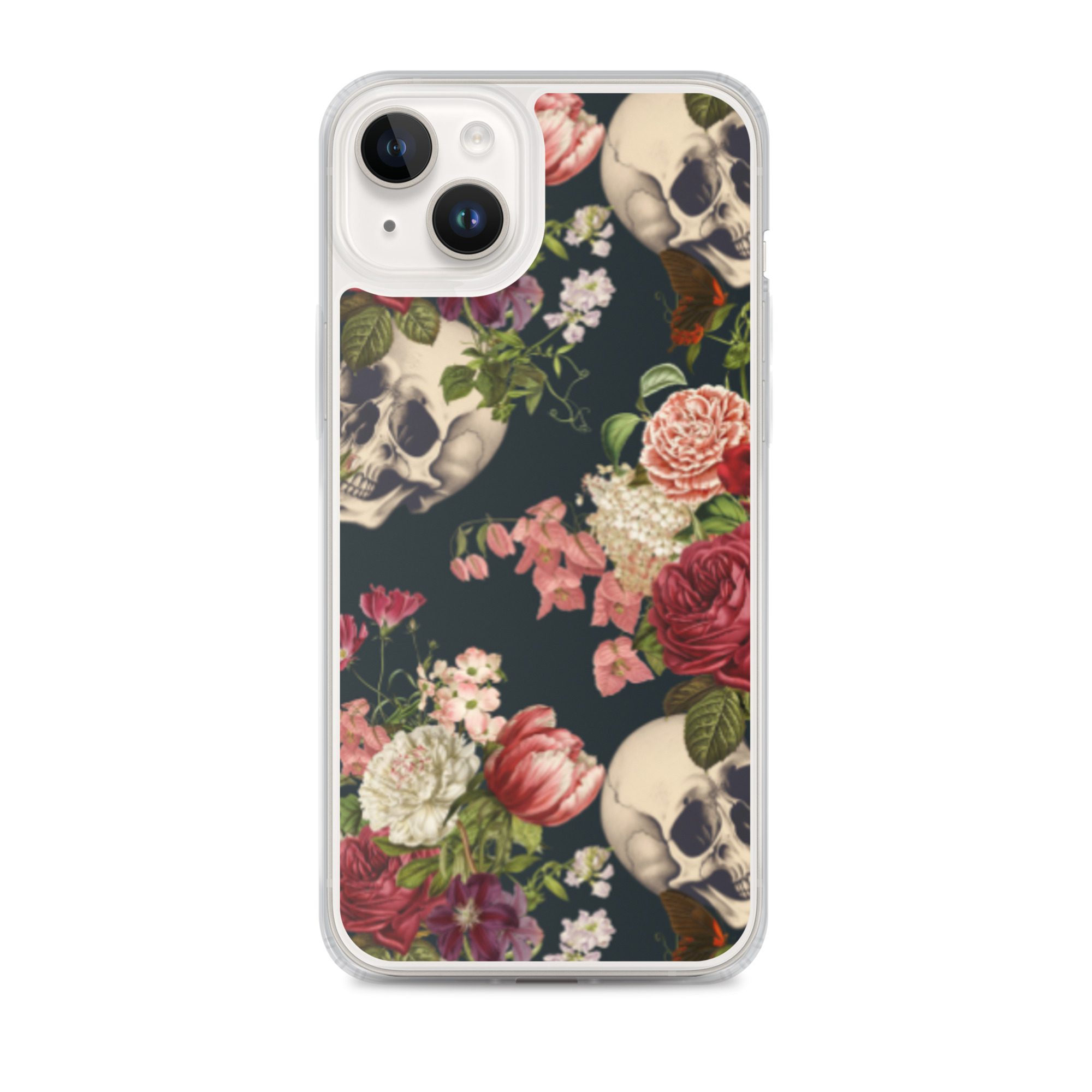 Floral Skulls Clear Case for iPhone® - Image 24