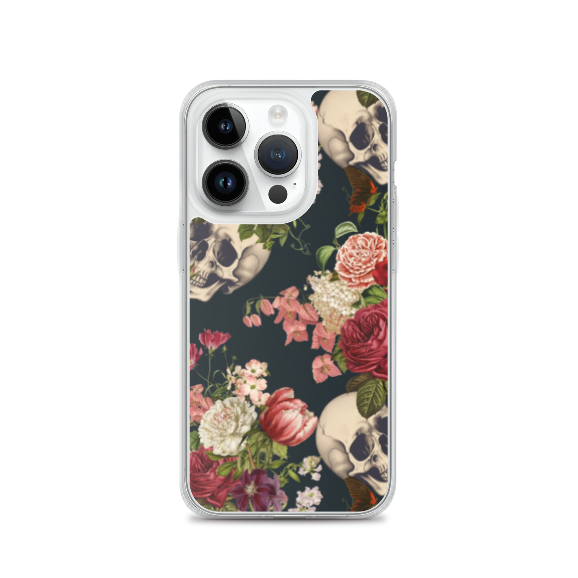 Floral Skulls Clear Case for iPhone® - Image 28