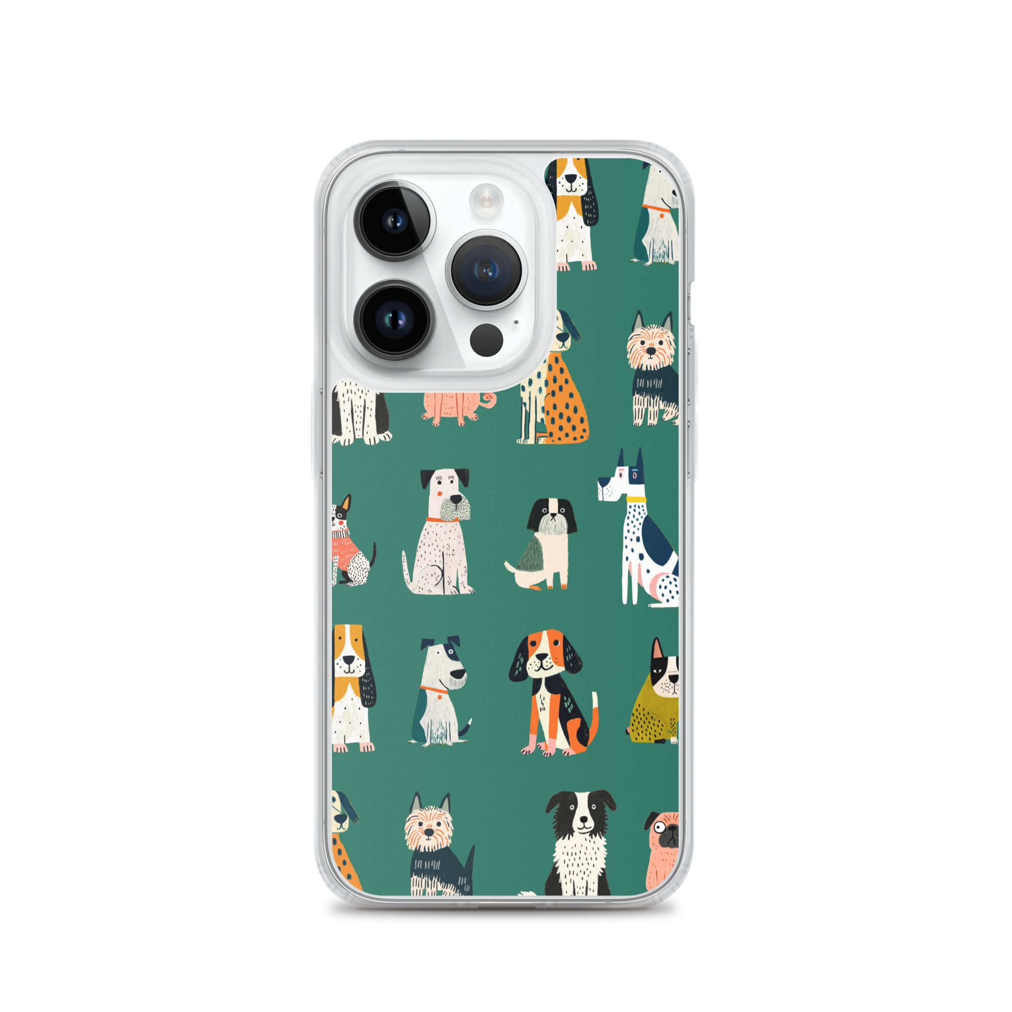 Cute Dogs Pattern Clear Case for iPhone® - Image 28
