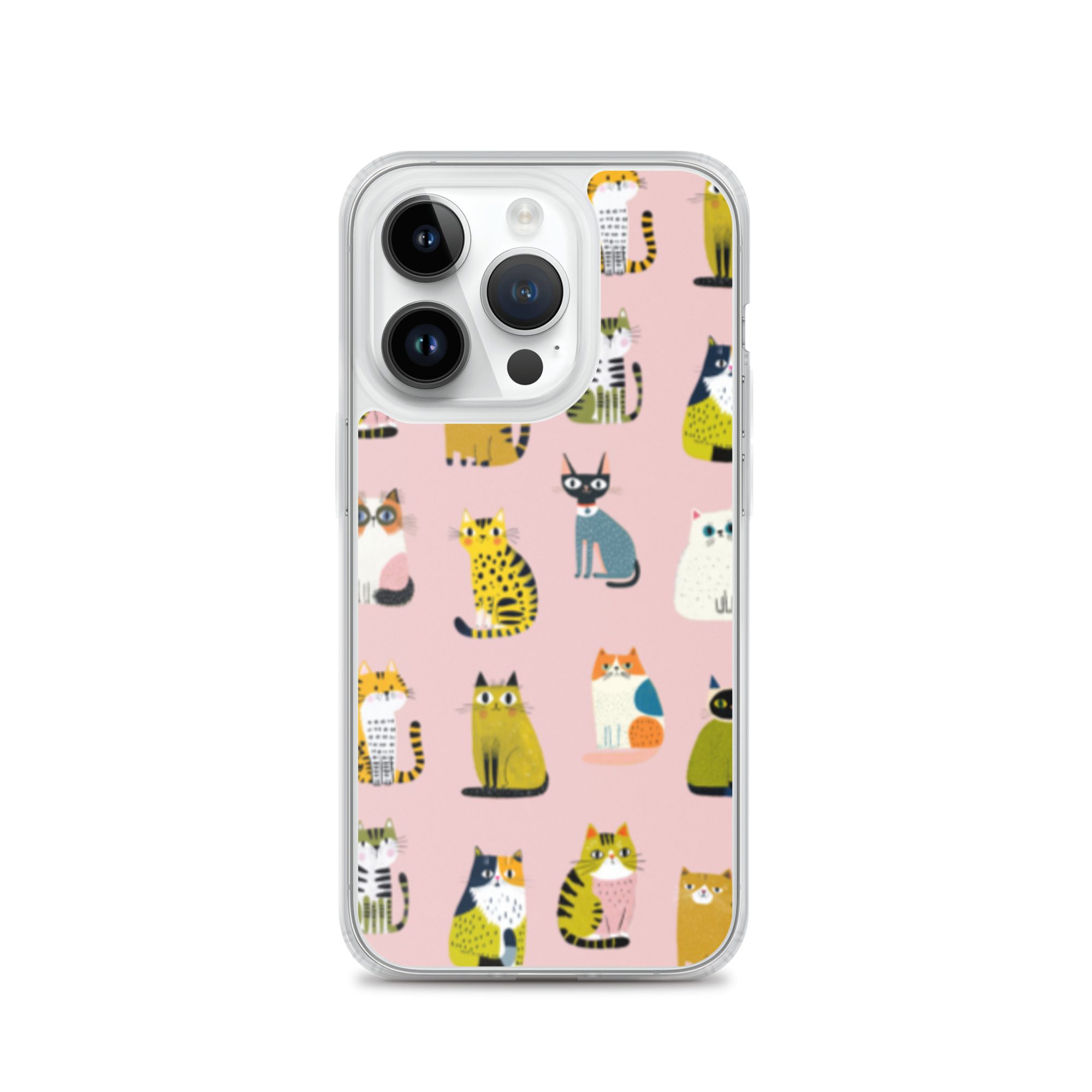Cute Cats Pattern Clear Case for iPhone® - Image 28