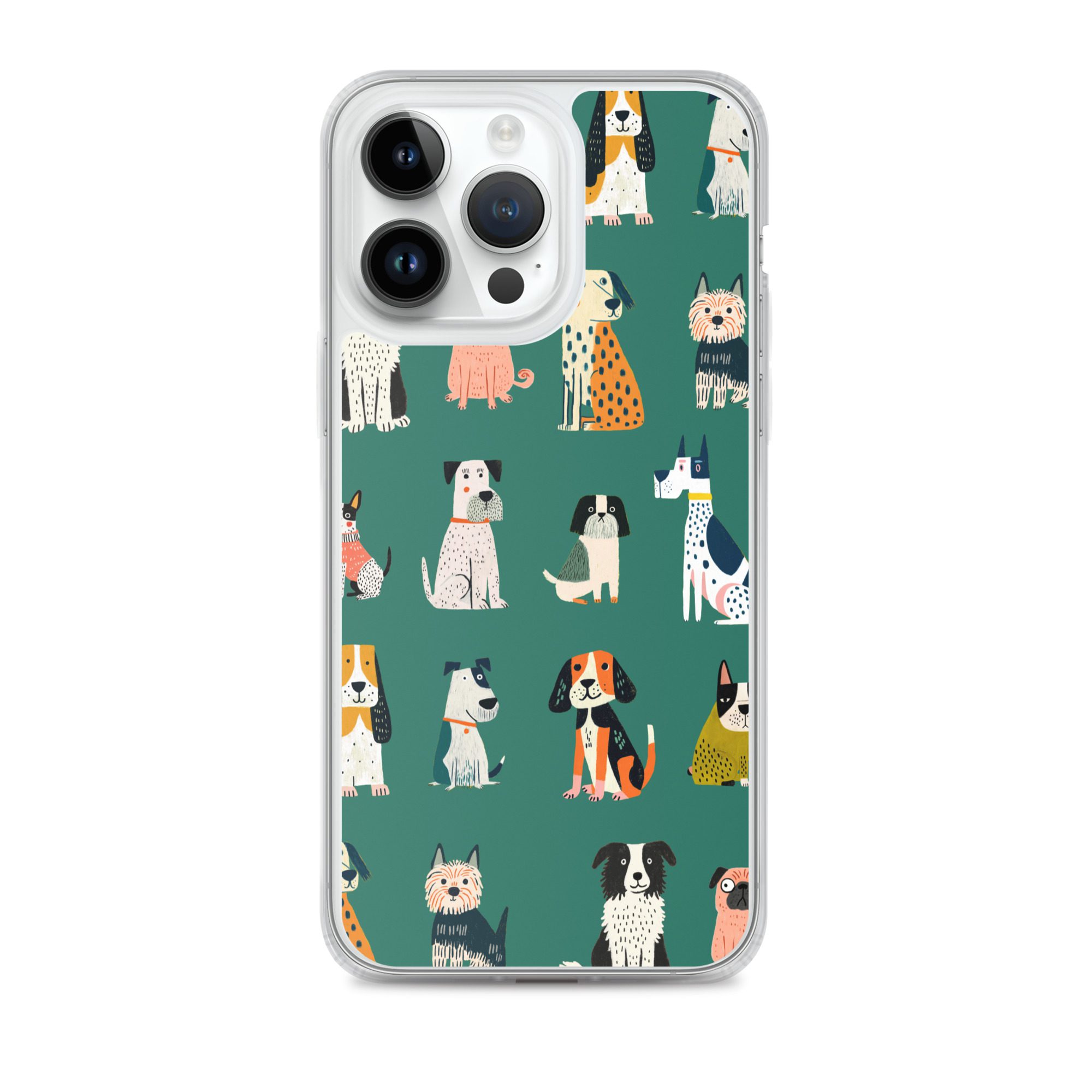 Cute Dogs Pattern Clear Case for iPhone® - Image 26