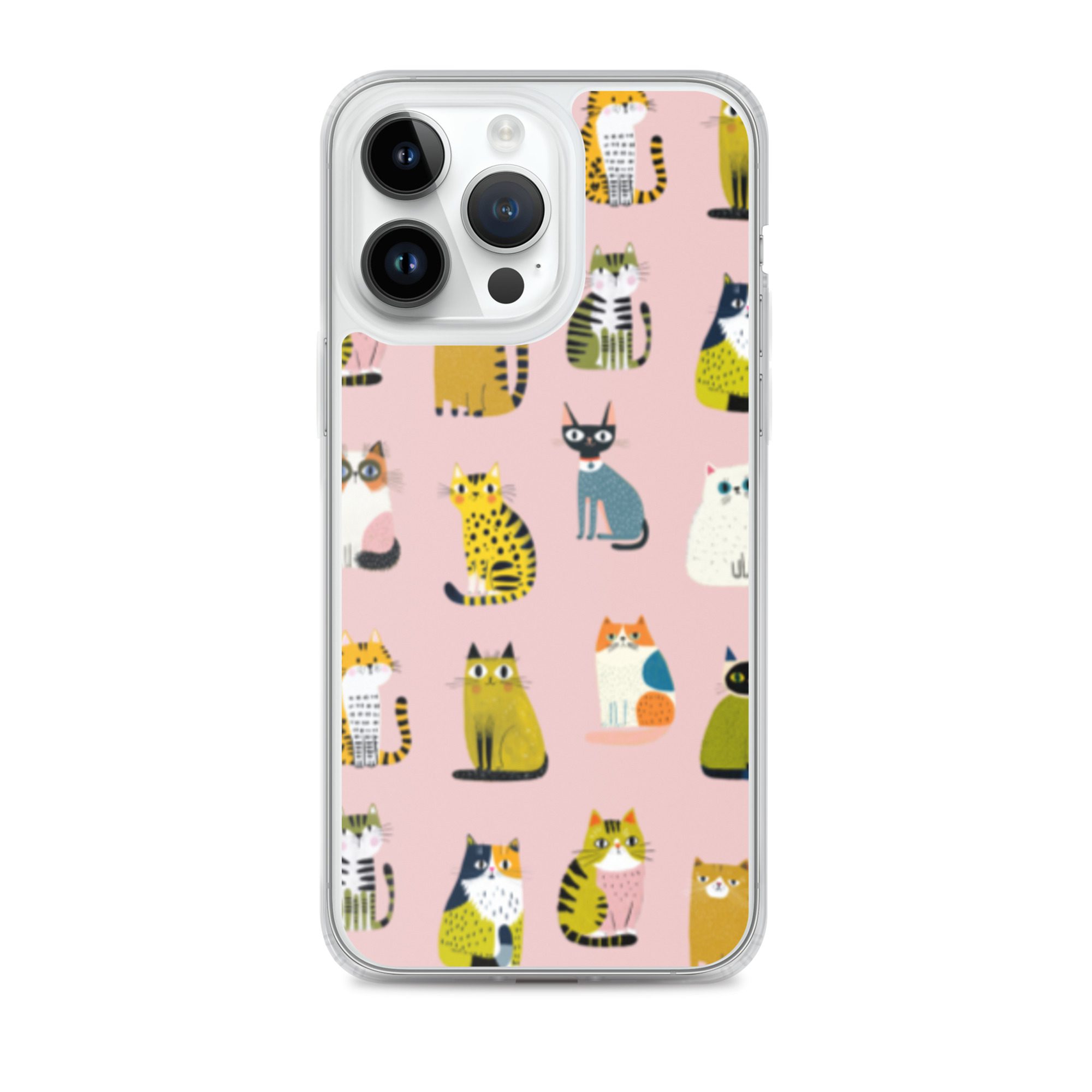 Cute Cats Pattern Clear Case for iPhone® - Image 26