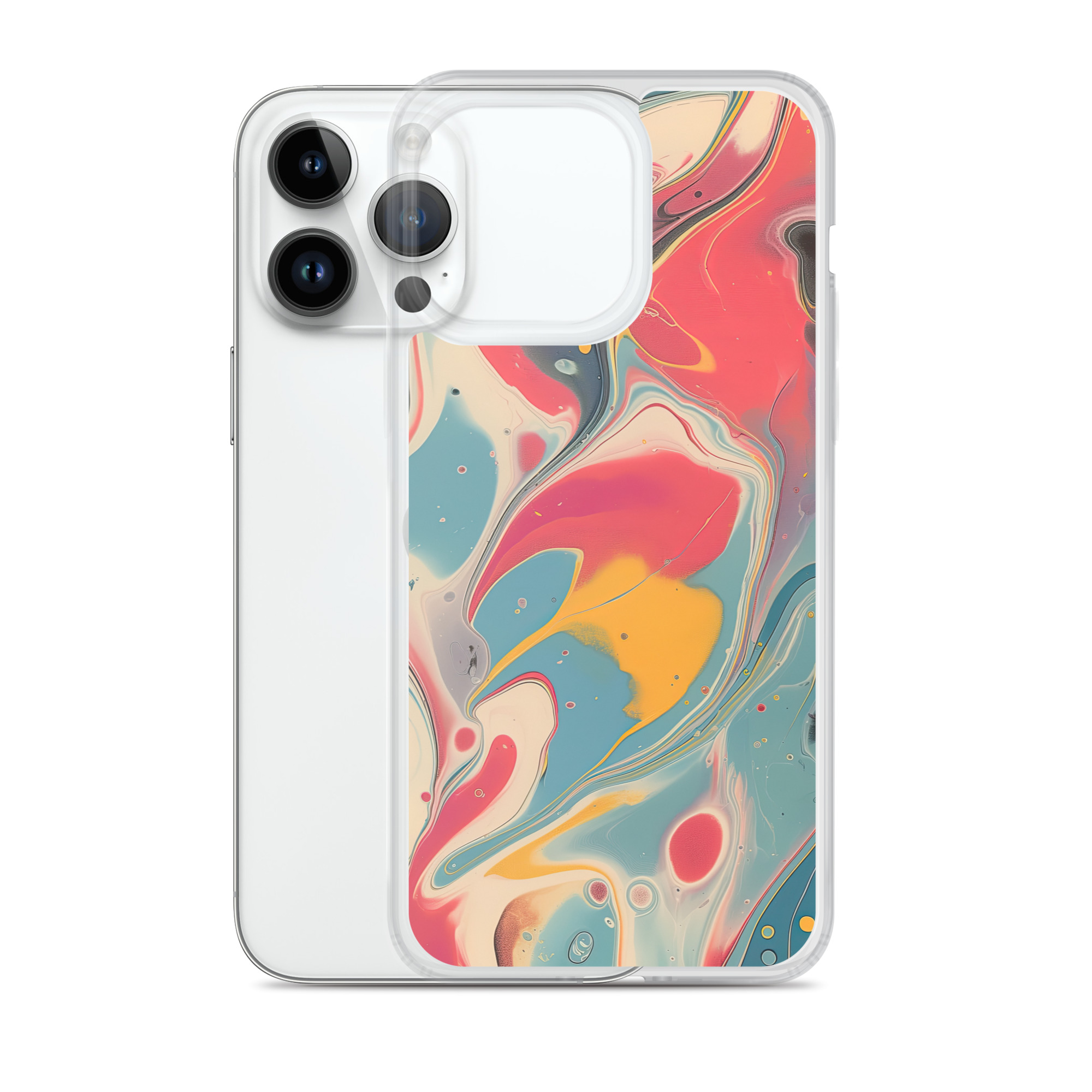 Red Marble Clear Case for iPhone® - Image 27