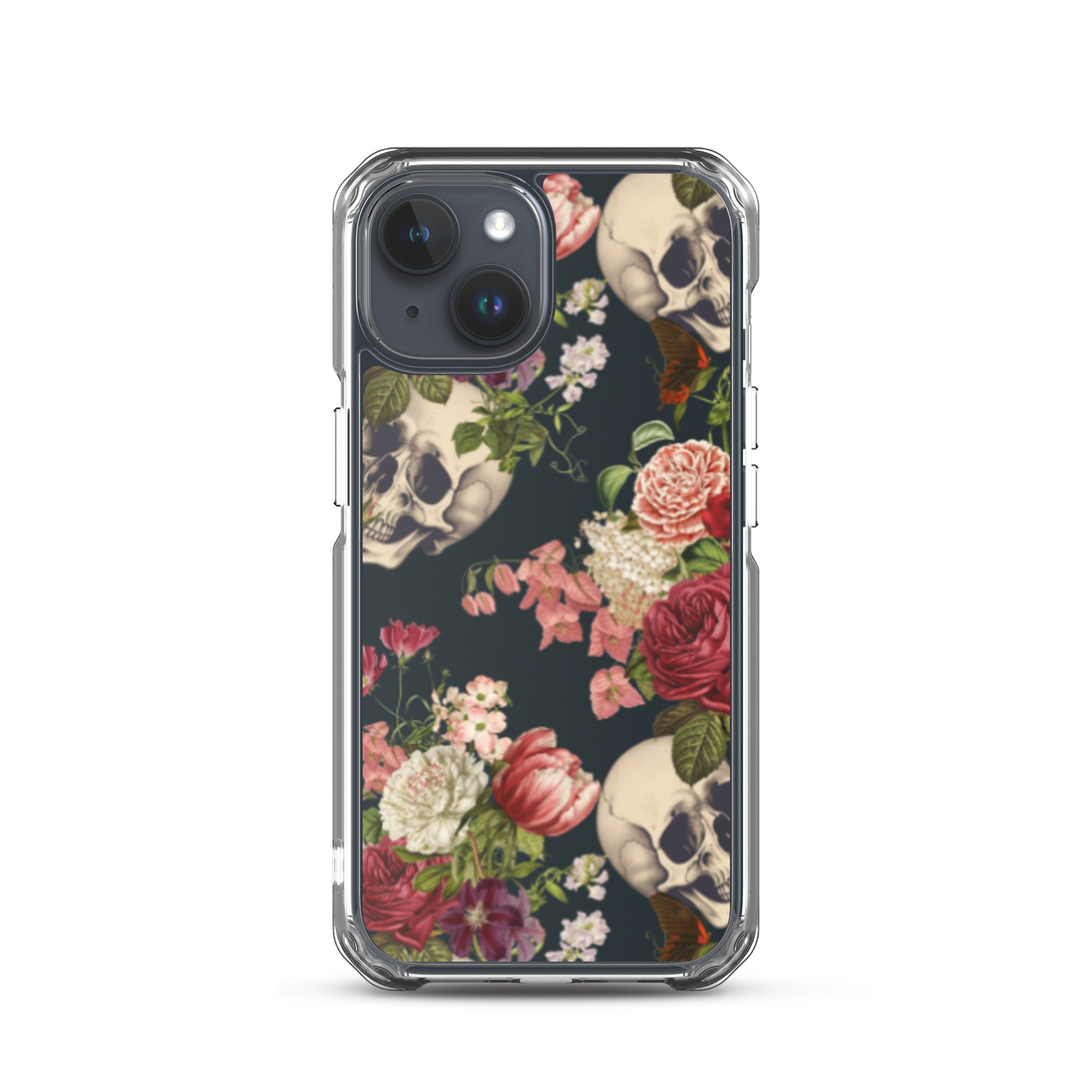 Floral Skulls Clear Case for iPhone® - Image 38