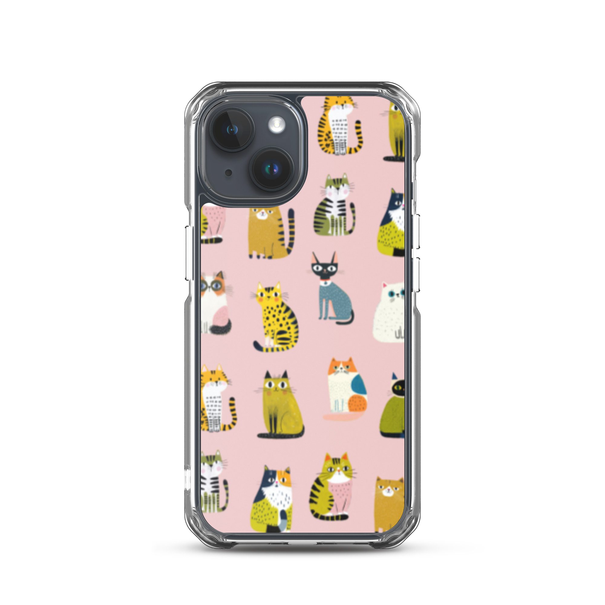 Cute Cats Pattern Clear Case for iPhone® - Image 38