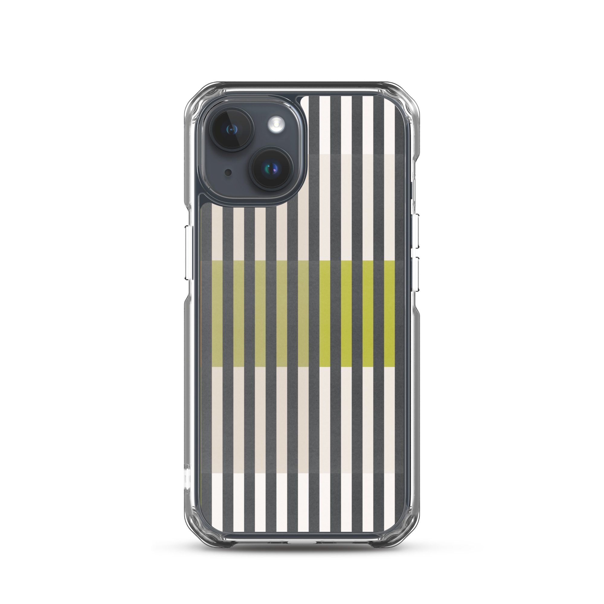 Green Geo lines Clear Case for iPhone® - Image 38