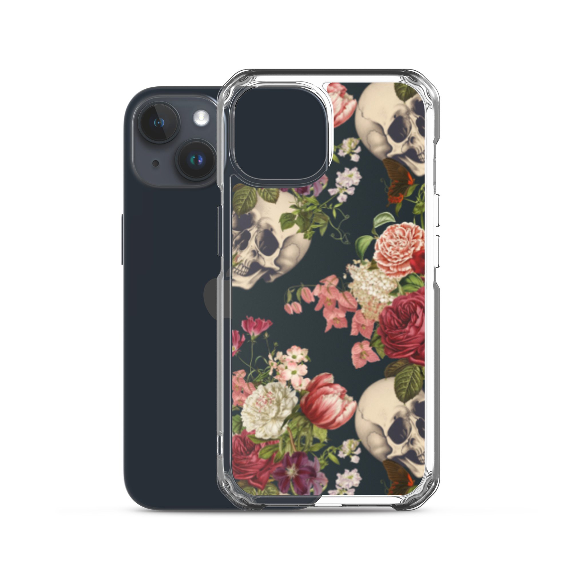 Floral Skulls Clear Case for iPhone® - Image 39
