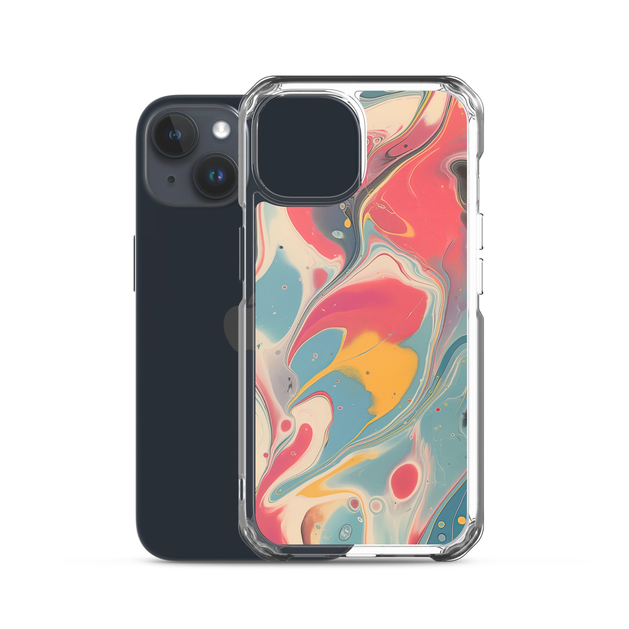 Red Marble Clear Case for iPhone® - Image 39