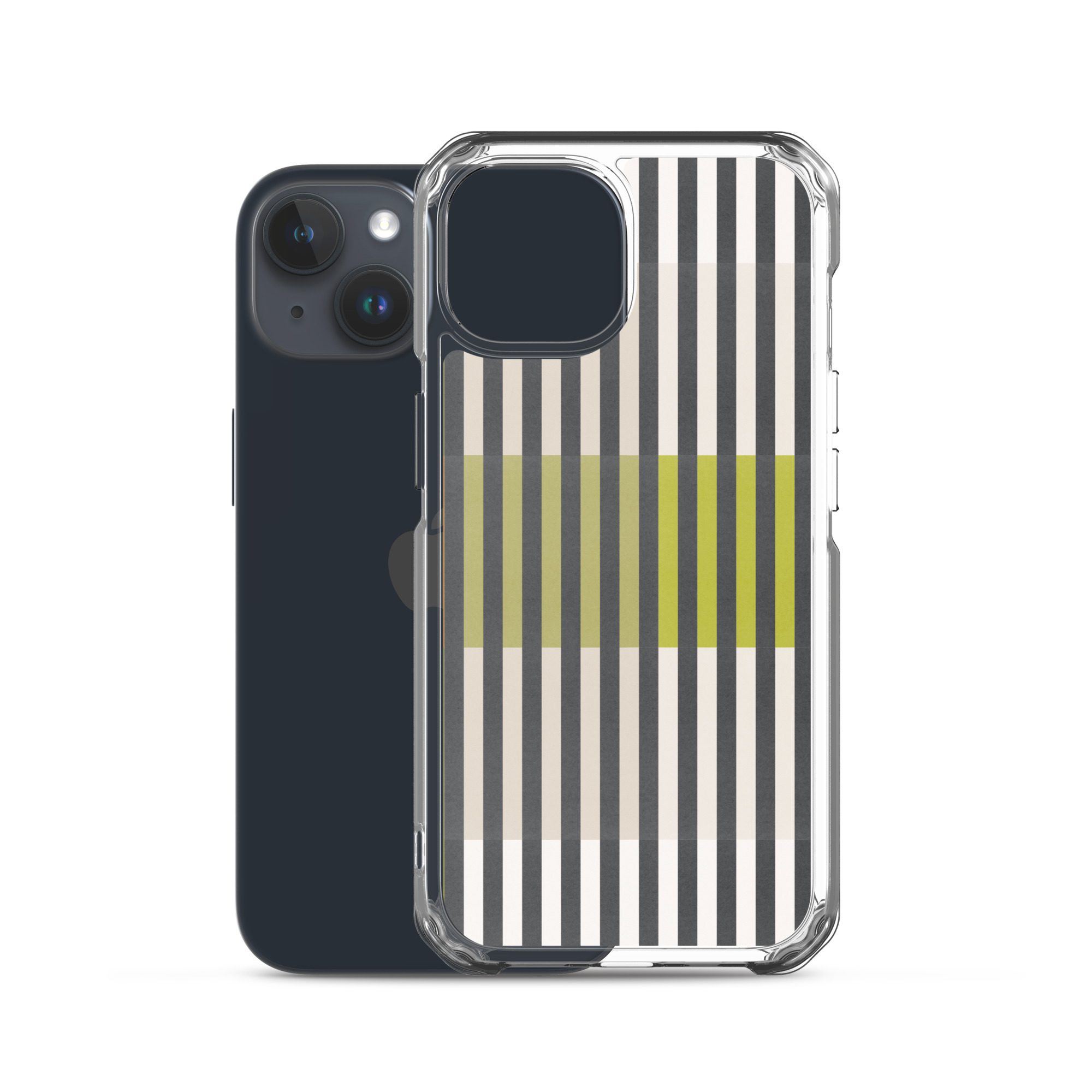 Green Geo lines Clear Case for iPhone® - Image 39