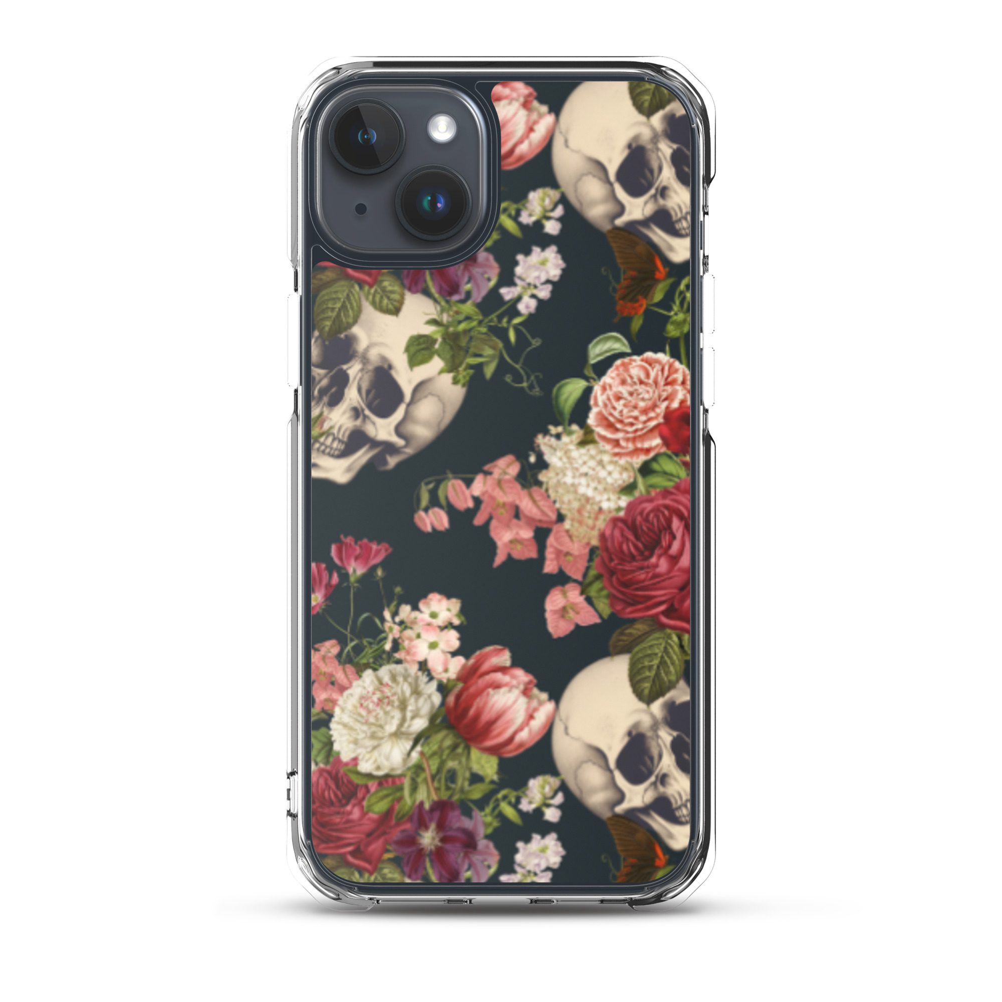 Floral Skulls Clear Case for iPhone® - Image 32