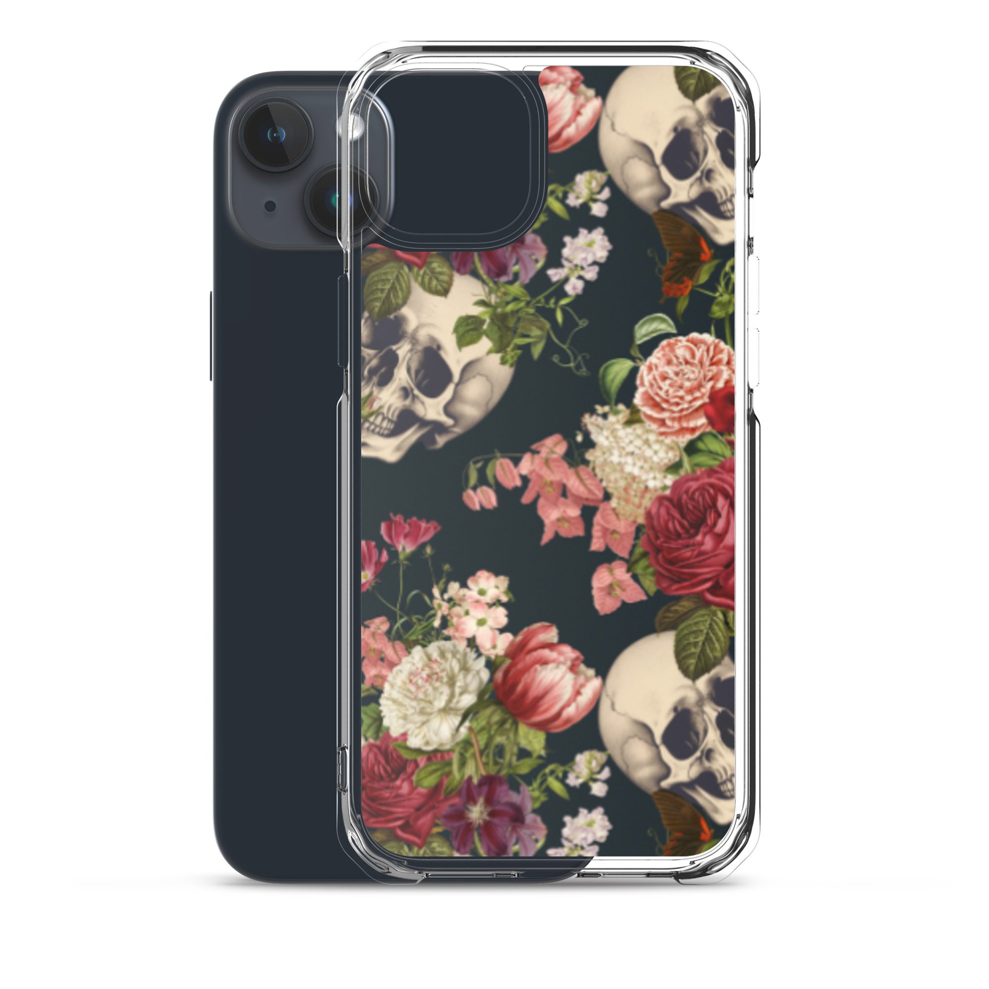 Floral Skulls Clear Case for iPhone® - Image 33