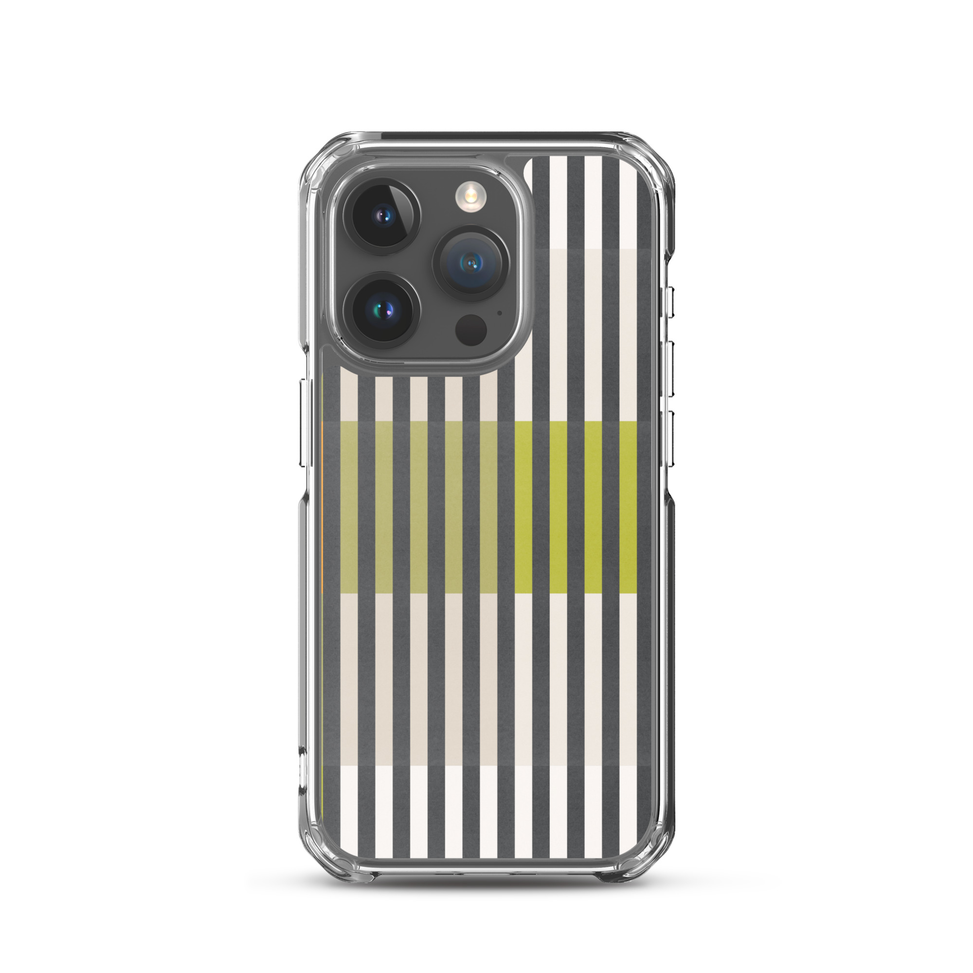Green Geo lines Clear Case for iPhone® - Image 36